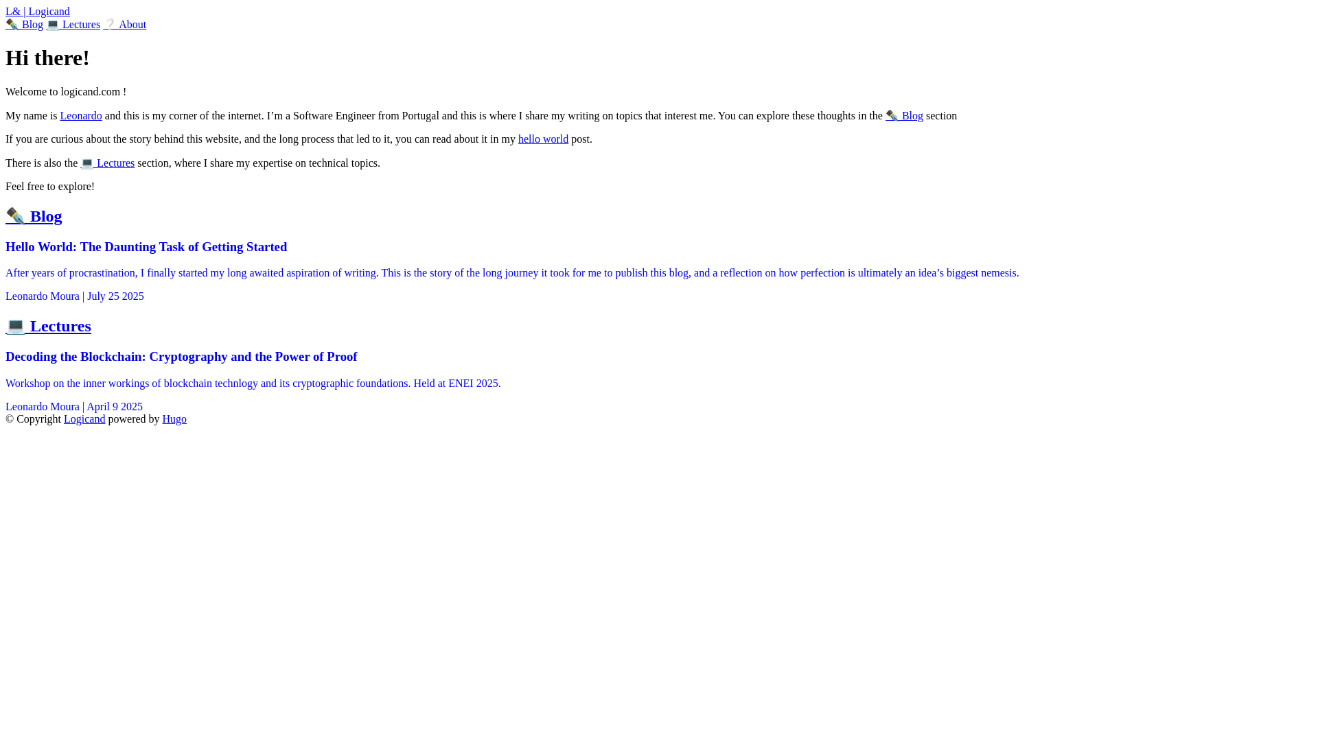 website screenshot of https://logicand.pages.dev/
