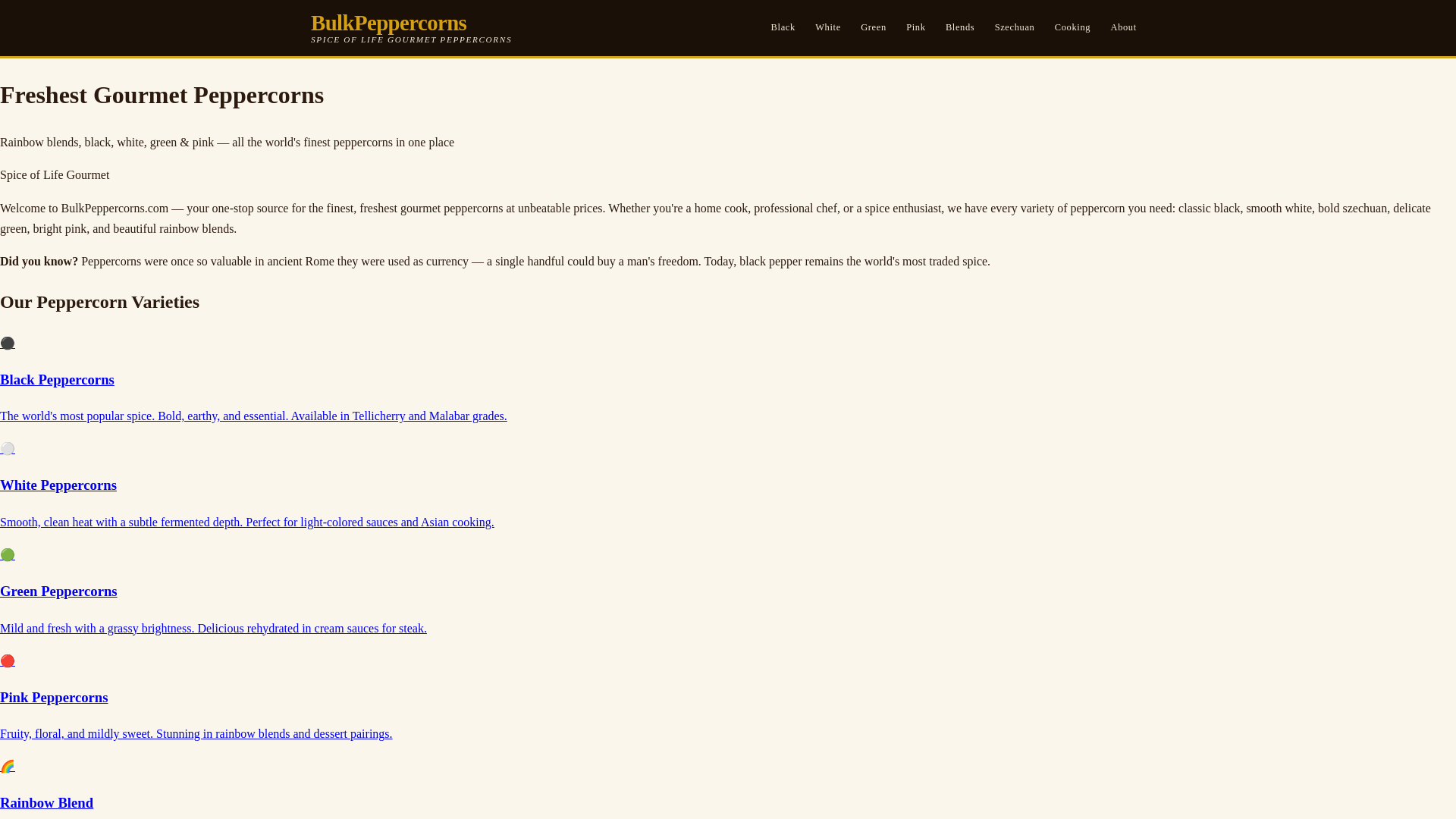 website screenshot of https://bulkpeppercorns.pages.dev/