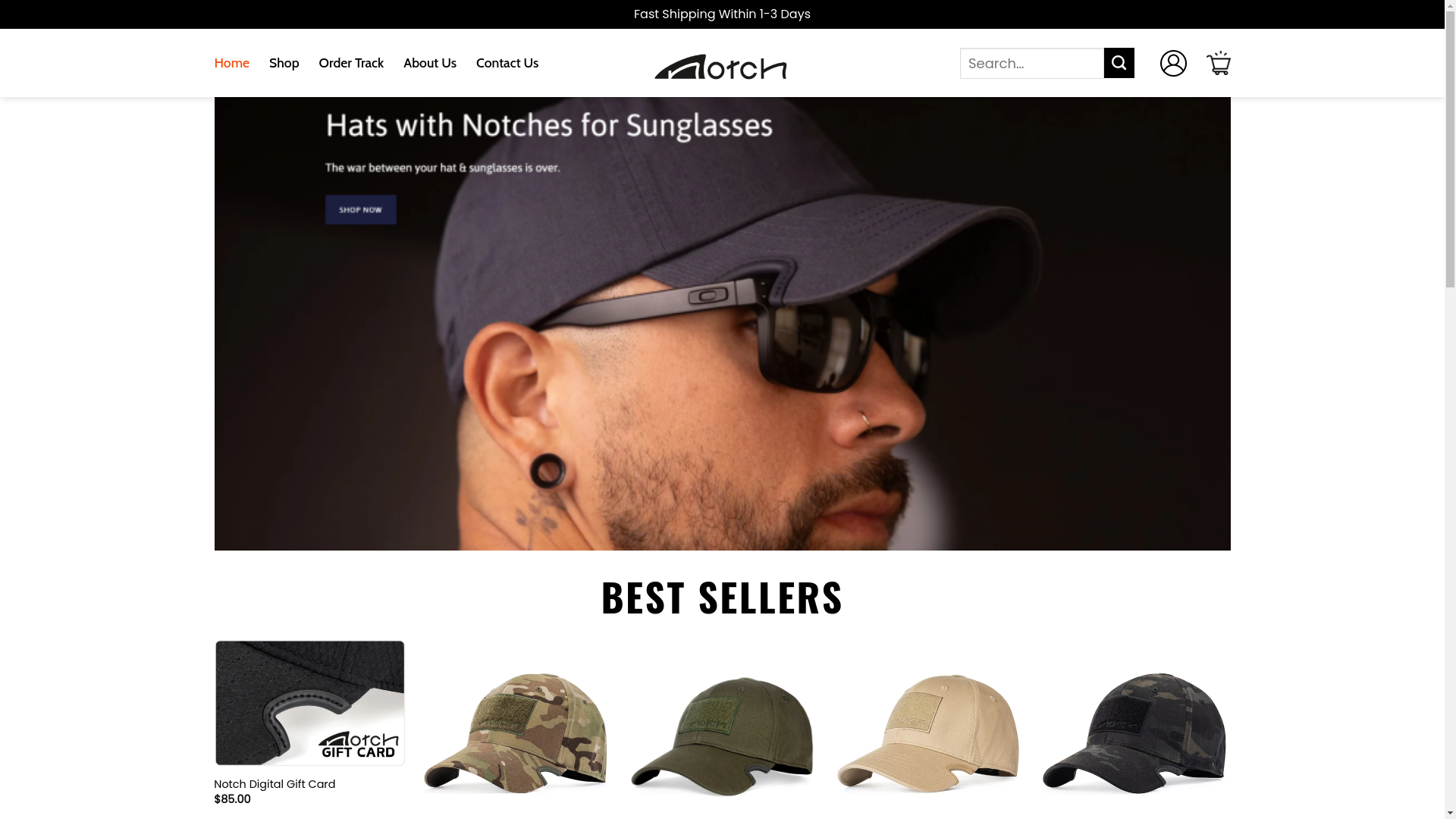 website screenshot of https://digitalnotchgear.shop/