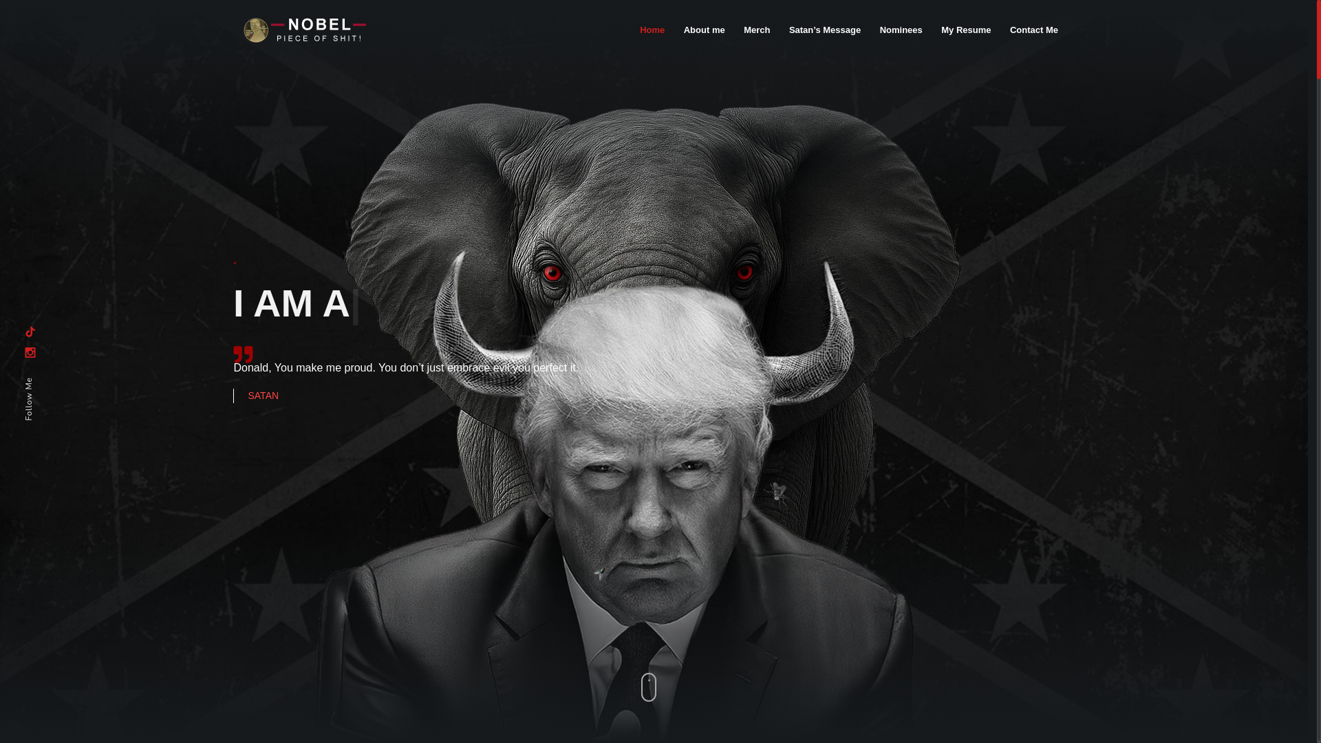 website screenshot of https://nobelpieceofshitprize.com/