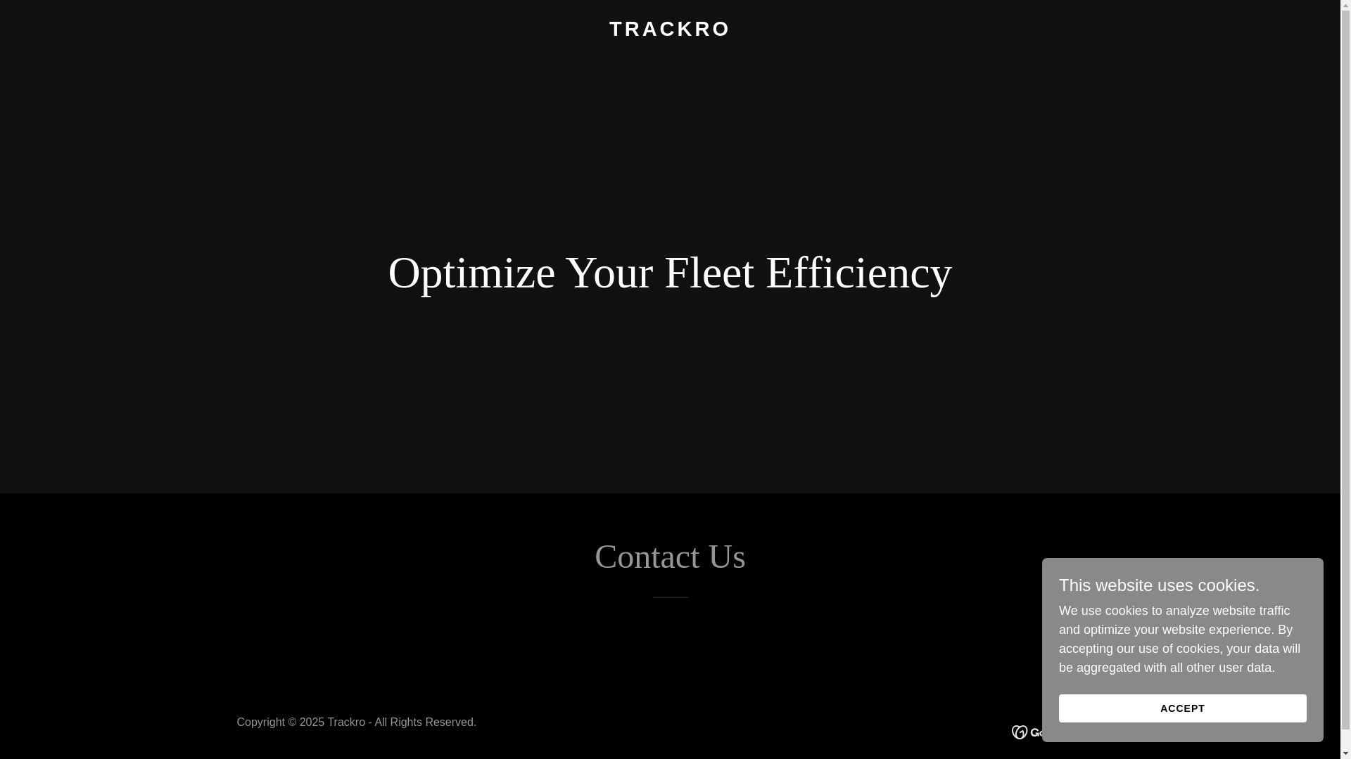 website screenshot of https://trackro.in/