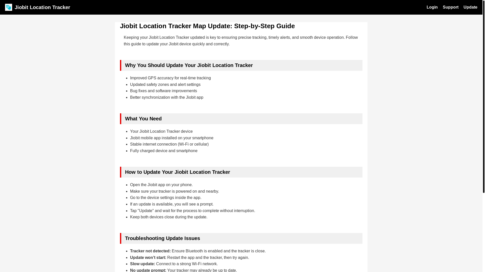 website screenshot of https://jiobit-location-tracker.pages.dev/