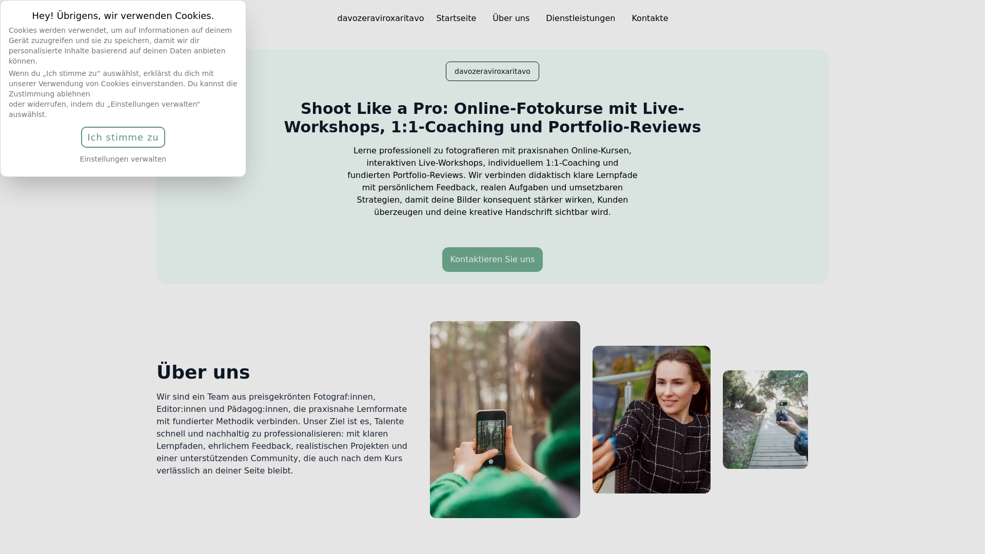 website screenshot of https://davozeraviroxaritavo.life/