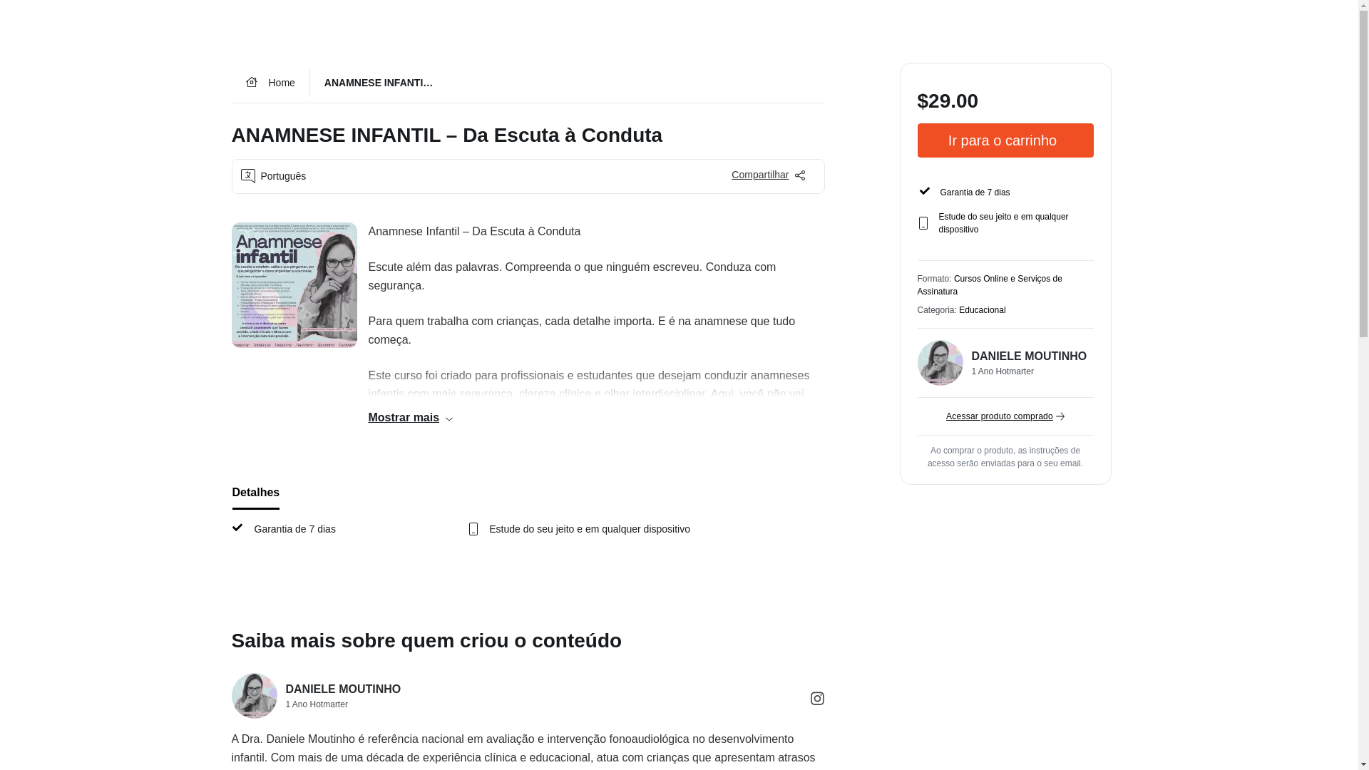 website screenshot of https://danielemoutinho.com/