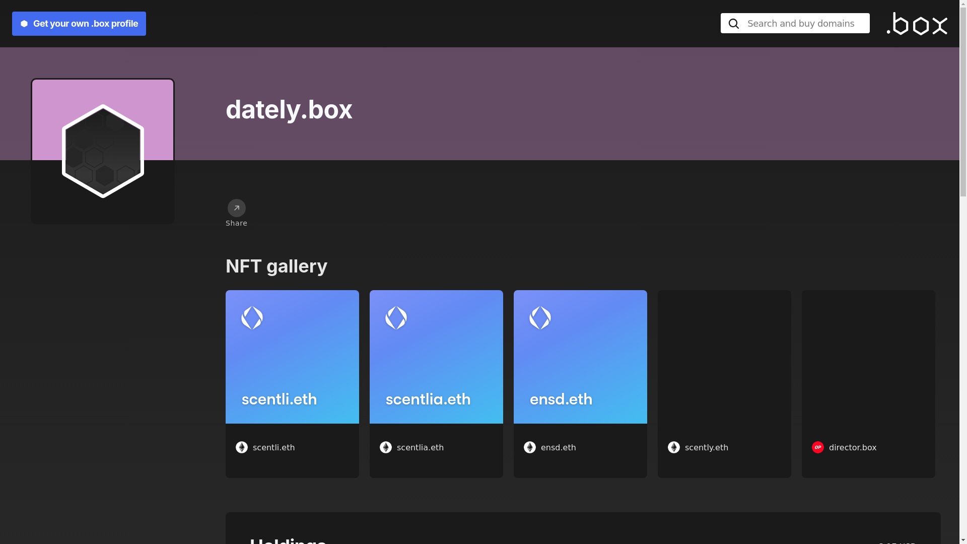 website screenshot of https://dately.box/