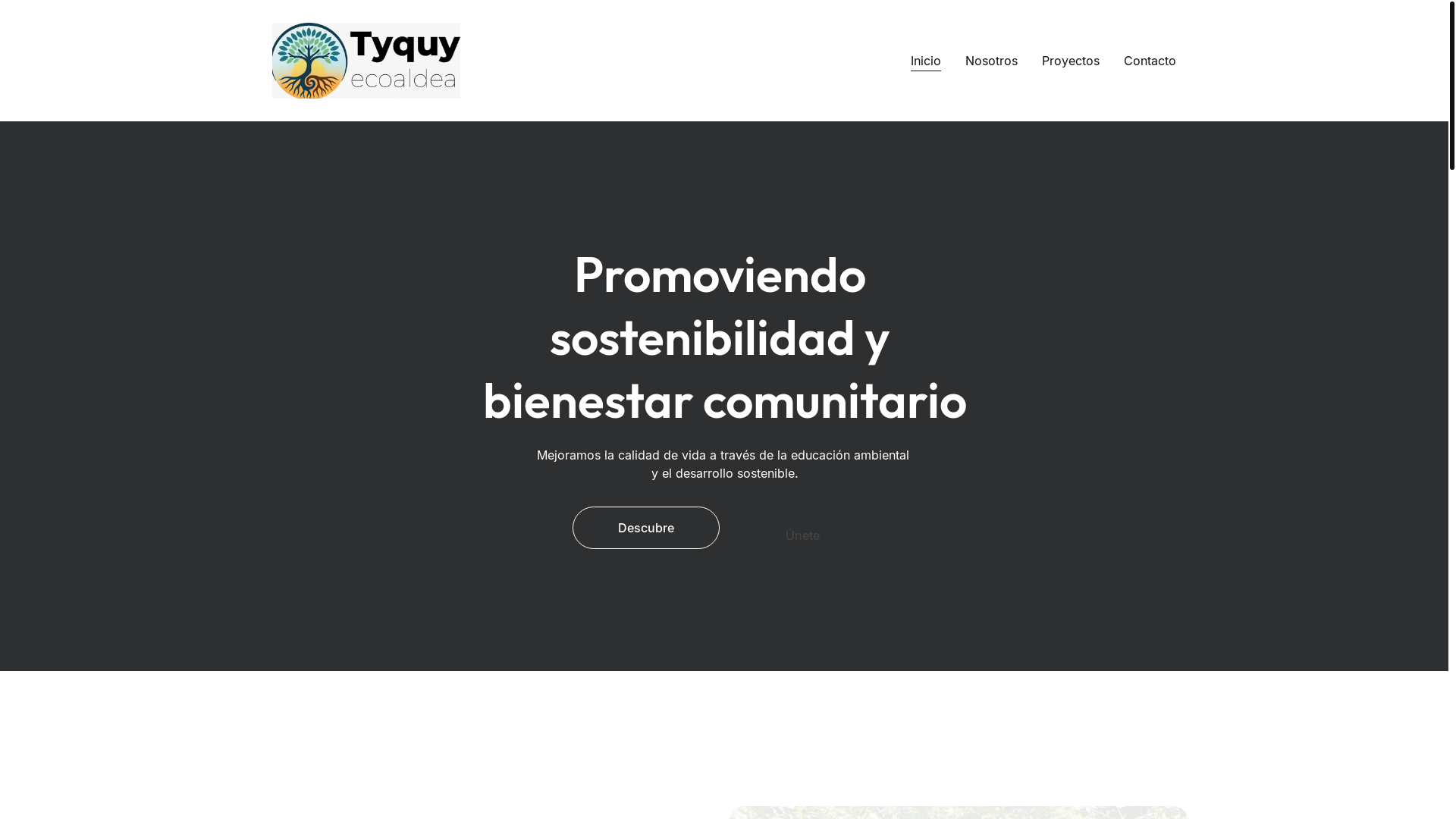website screenshot of https://ecotyquy.org/