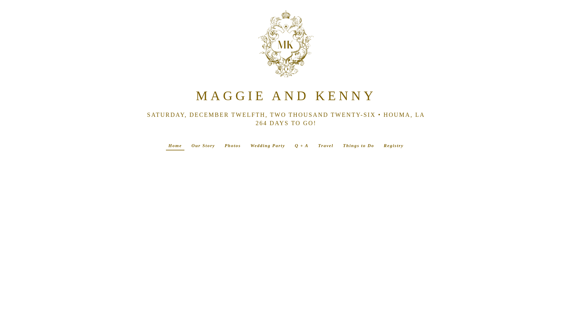 website screenshot of https://maggieandkenny.info/