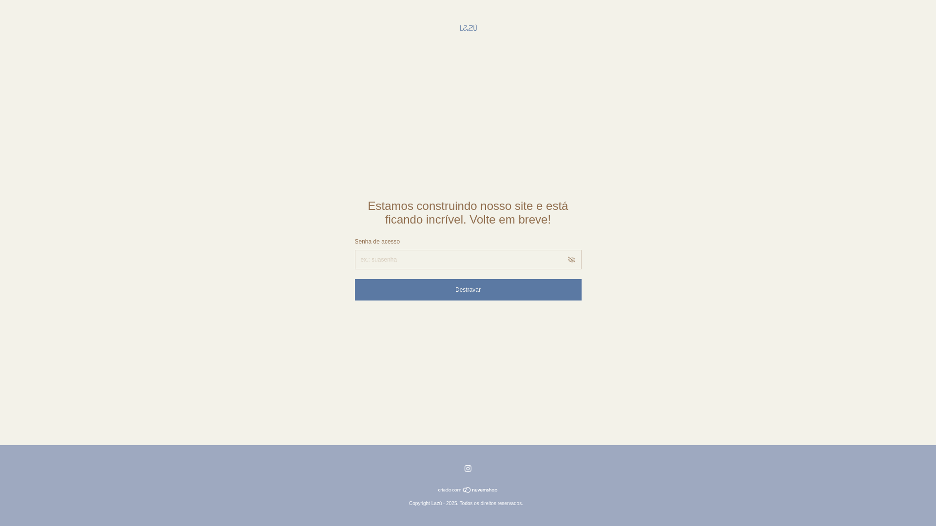 website screenshot of https://sejalazu.com.br/