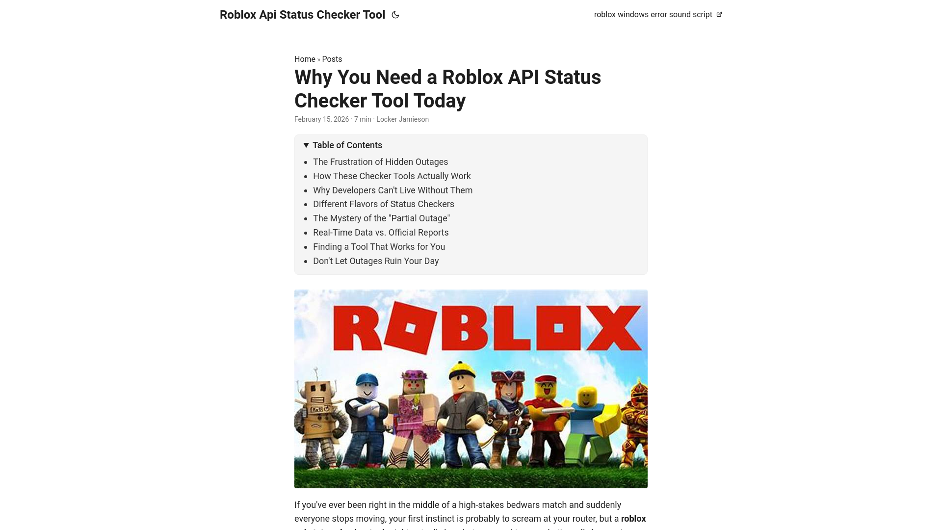 website screenshot of https://roblox-api-status-checker-tool.pages.dev/