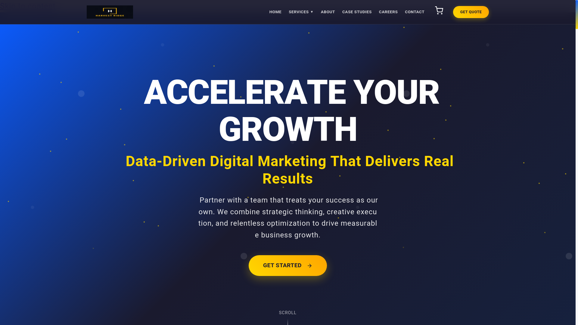 website screenshot of https://harvestridgesupply.com/