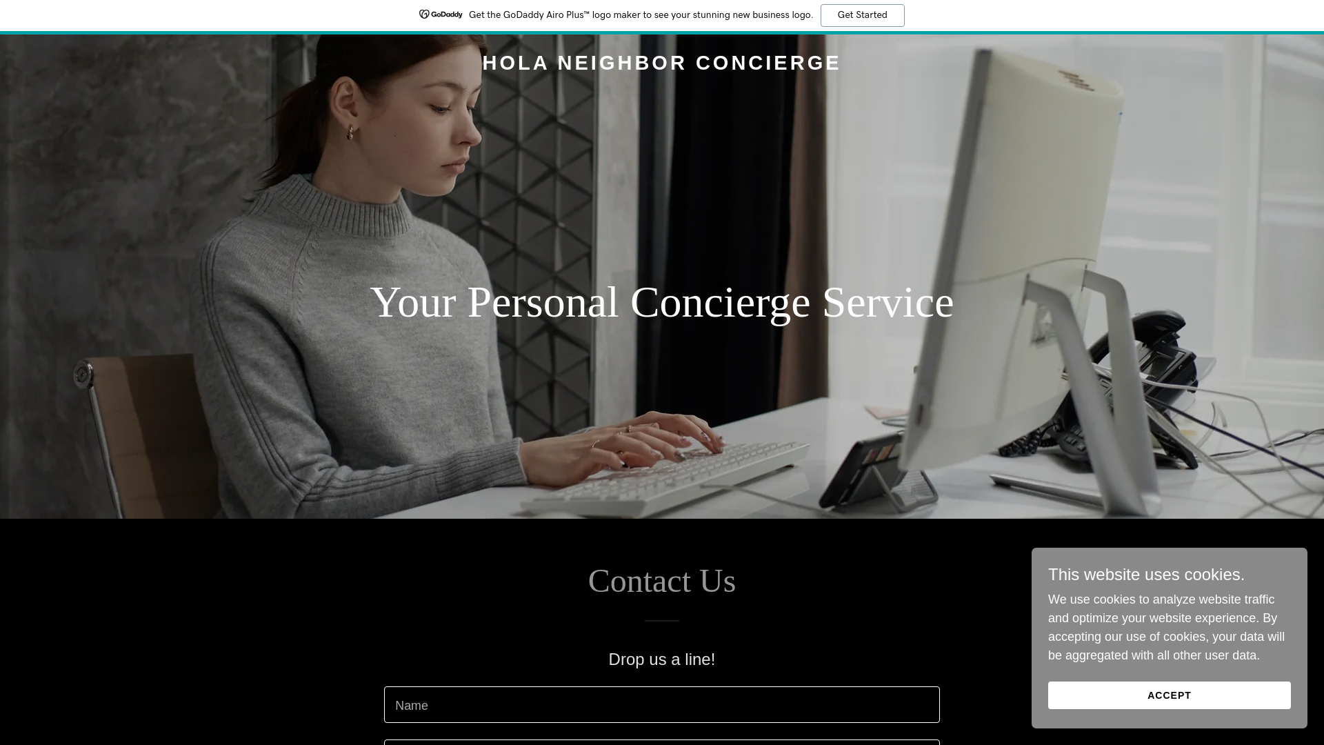 website screenshot of https://holaneighborconcierge.com/