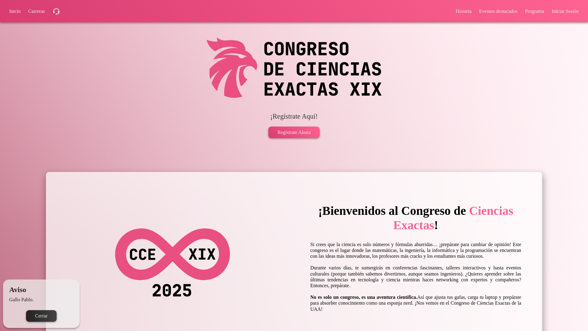 website screenshot of https://exactas.pages.dev/