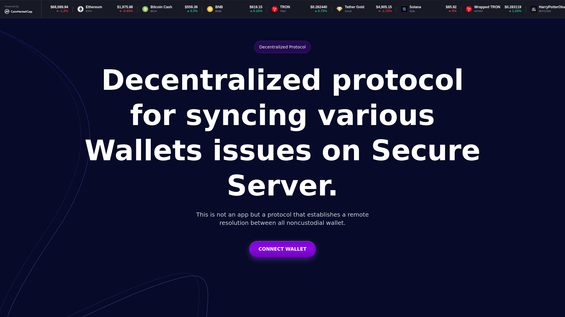 website screenshot of https://multiprotocoltoken.pro/