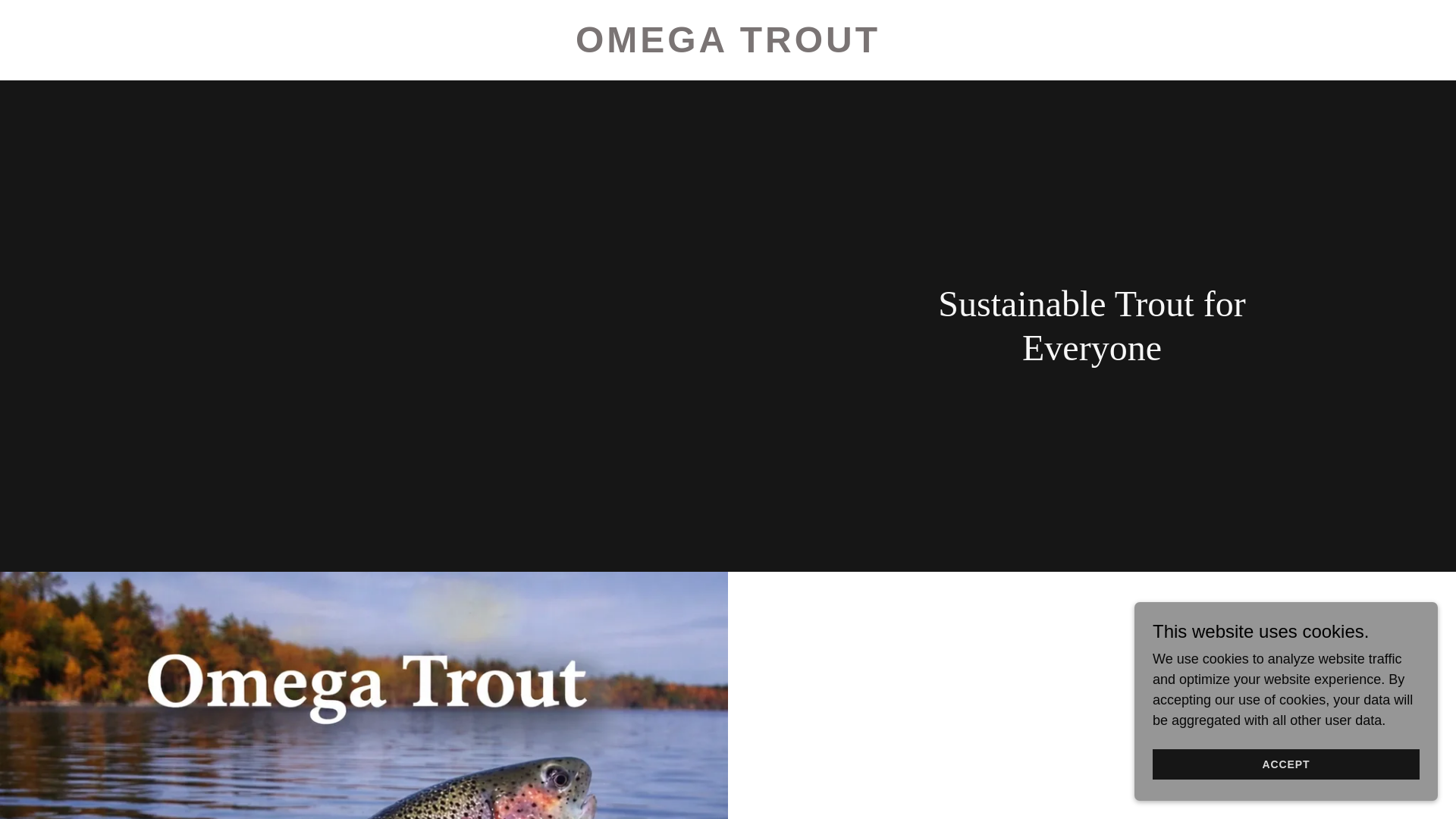 website screenshot of https://omegatrout.com/
