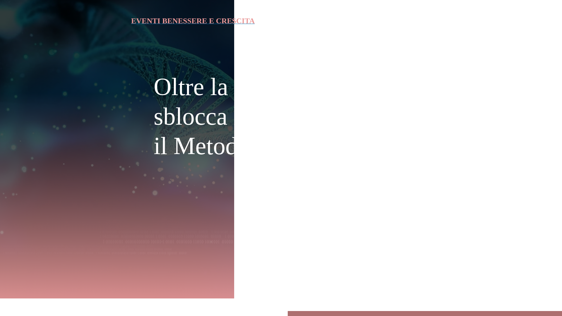 website screenshot of https://eventibenessere.it