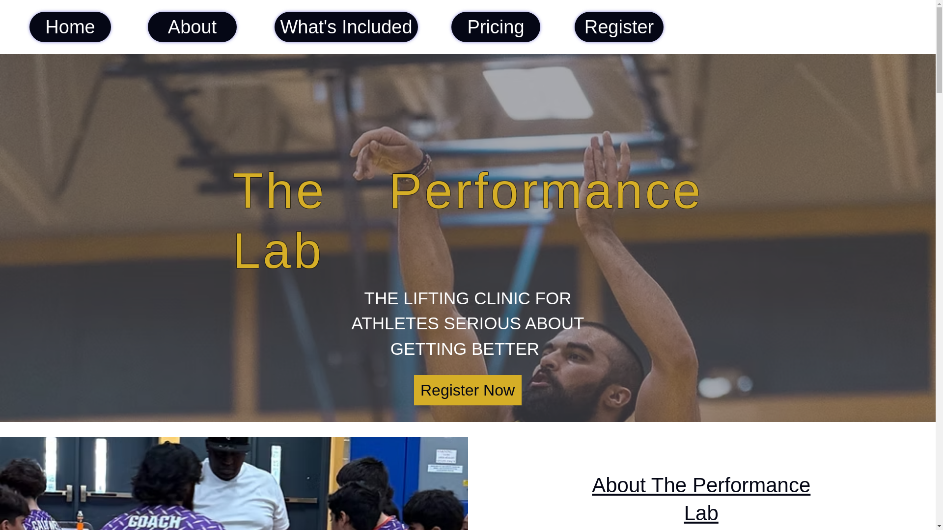 website screenshot of https://theperformancelaboratory.com/