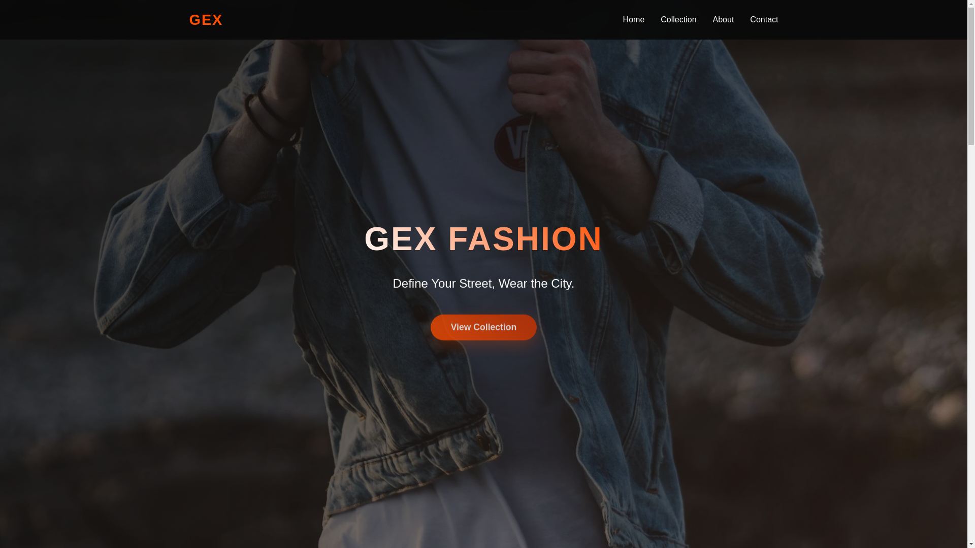 website screenshot of https://gex-fashion.store/