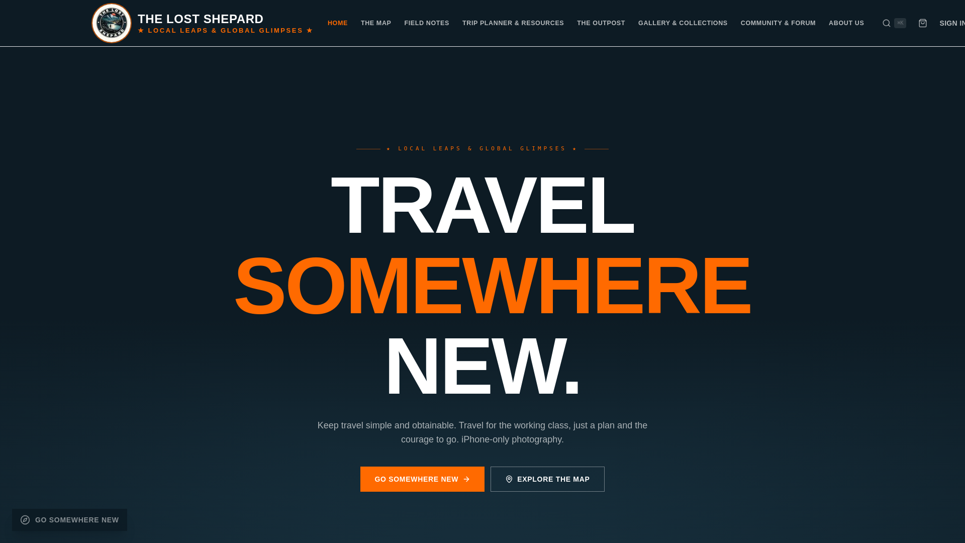 website screenshot of https://thelostshepard.com