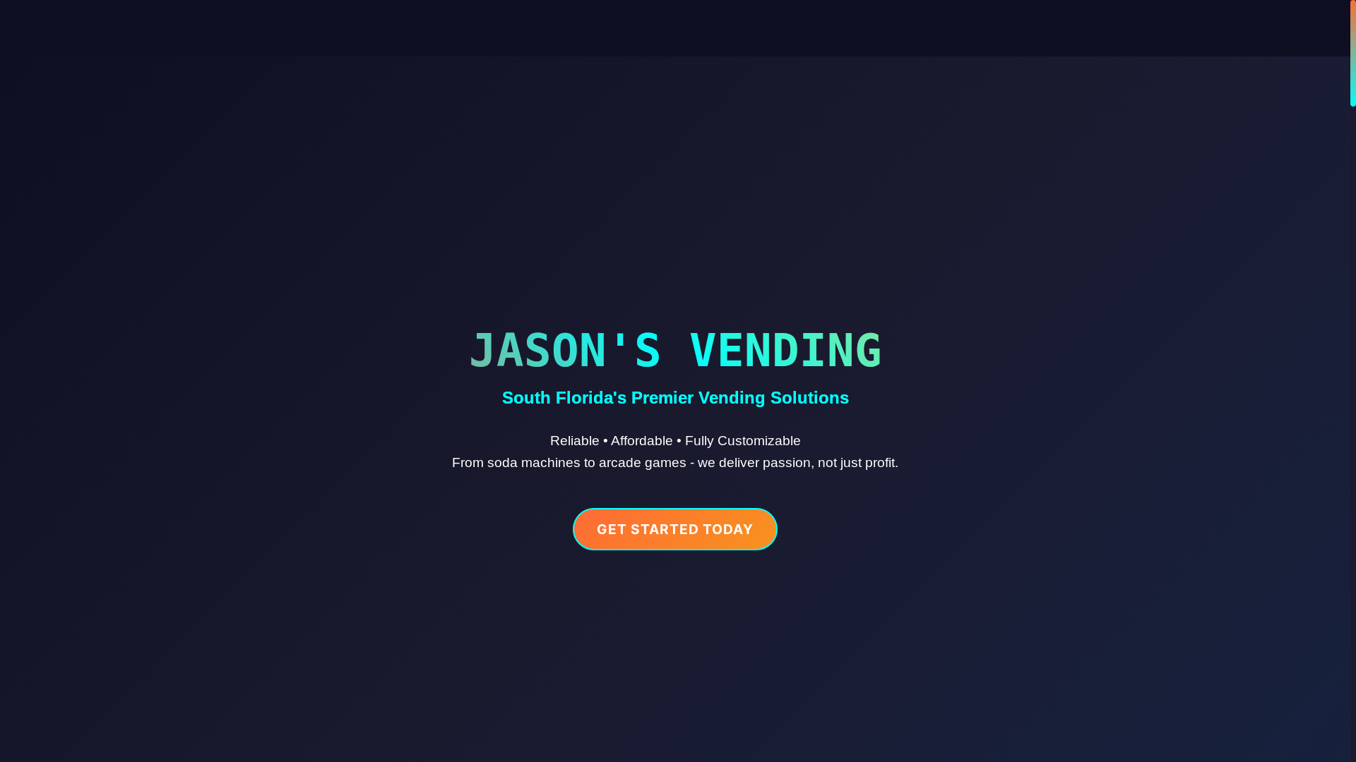 website screenshot of https://jasonsvending.com/