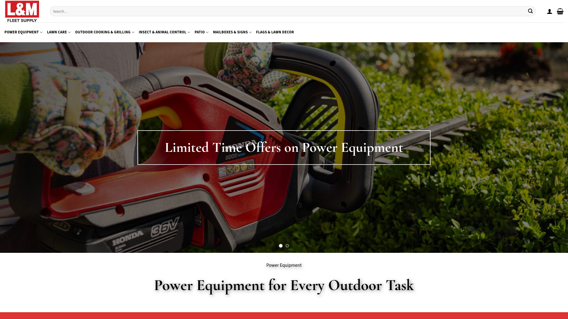website screenshot of https://landm-supplys.com/