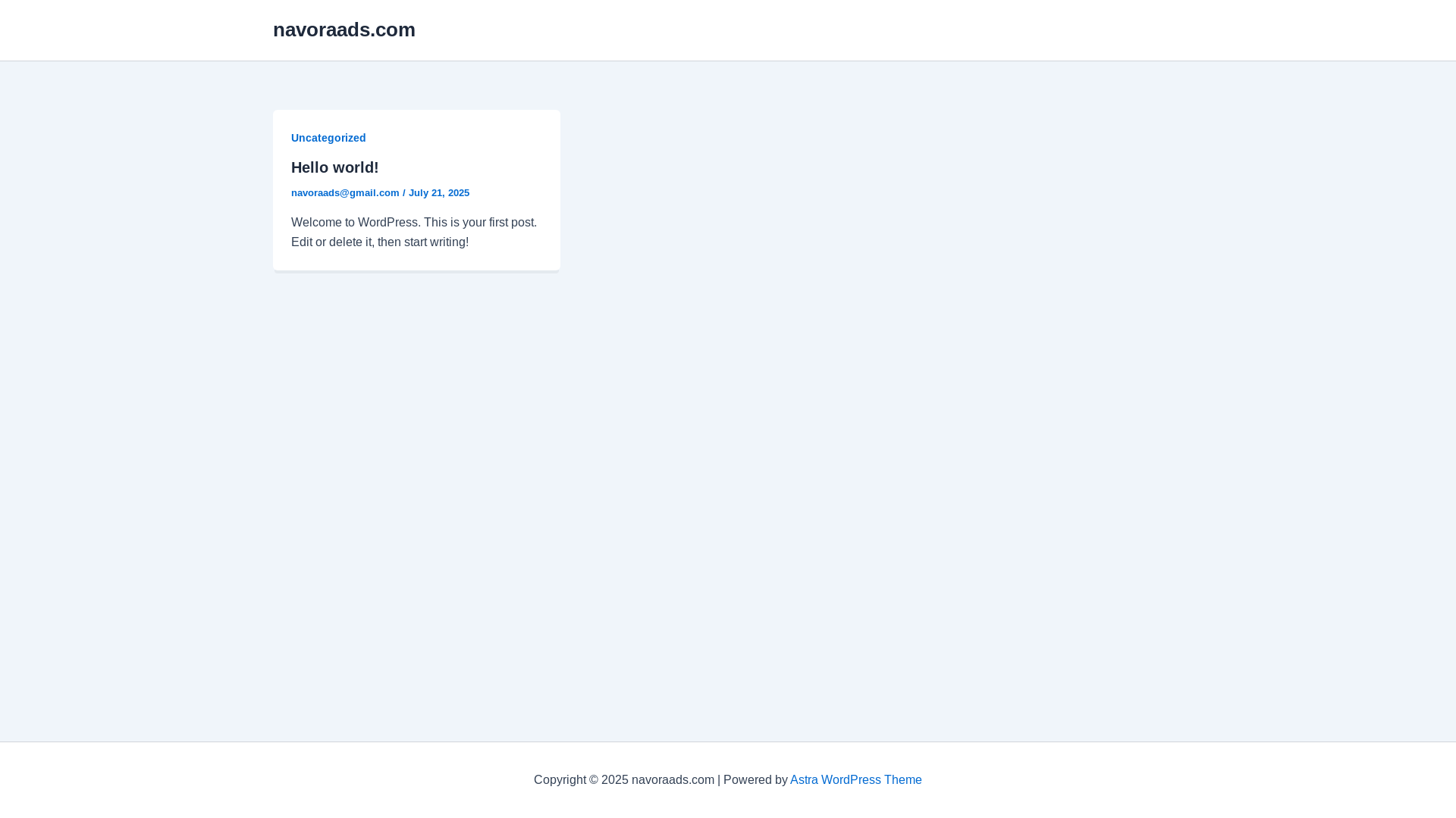 website screenshot of https://navoraads.com/