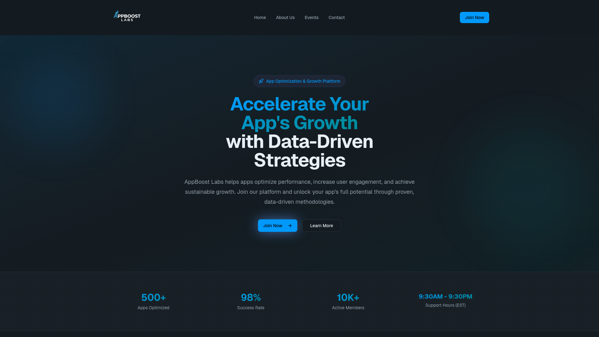 website screenshot of https://appboostlabs.org