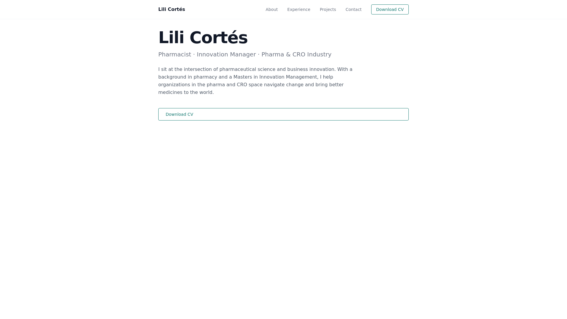 website screenshot of https://lilicortesu.com