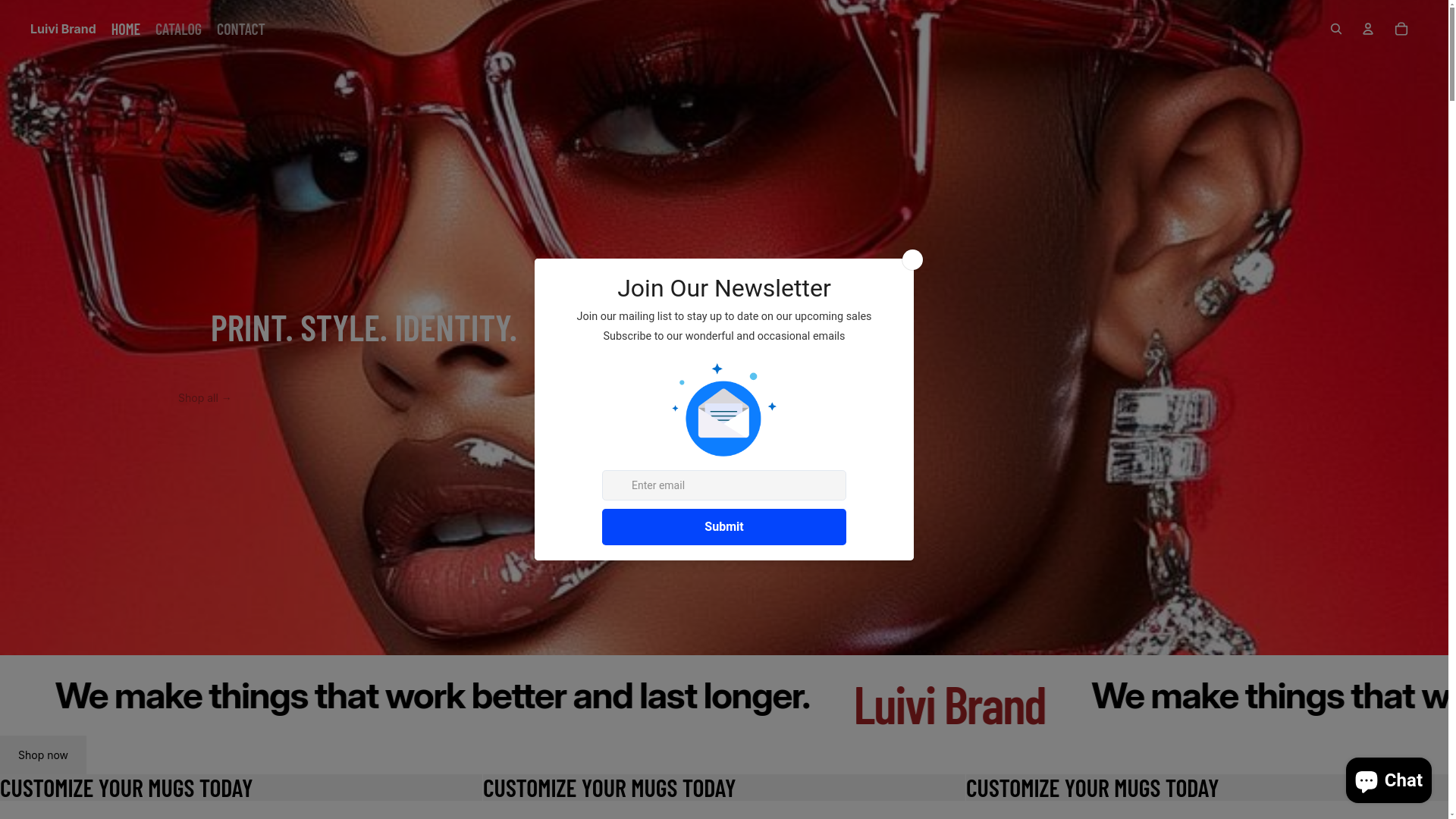 website screenshot of https://luivibrand.com/