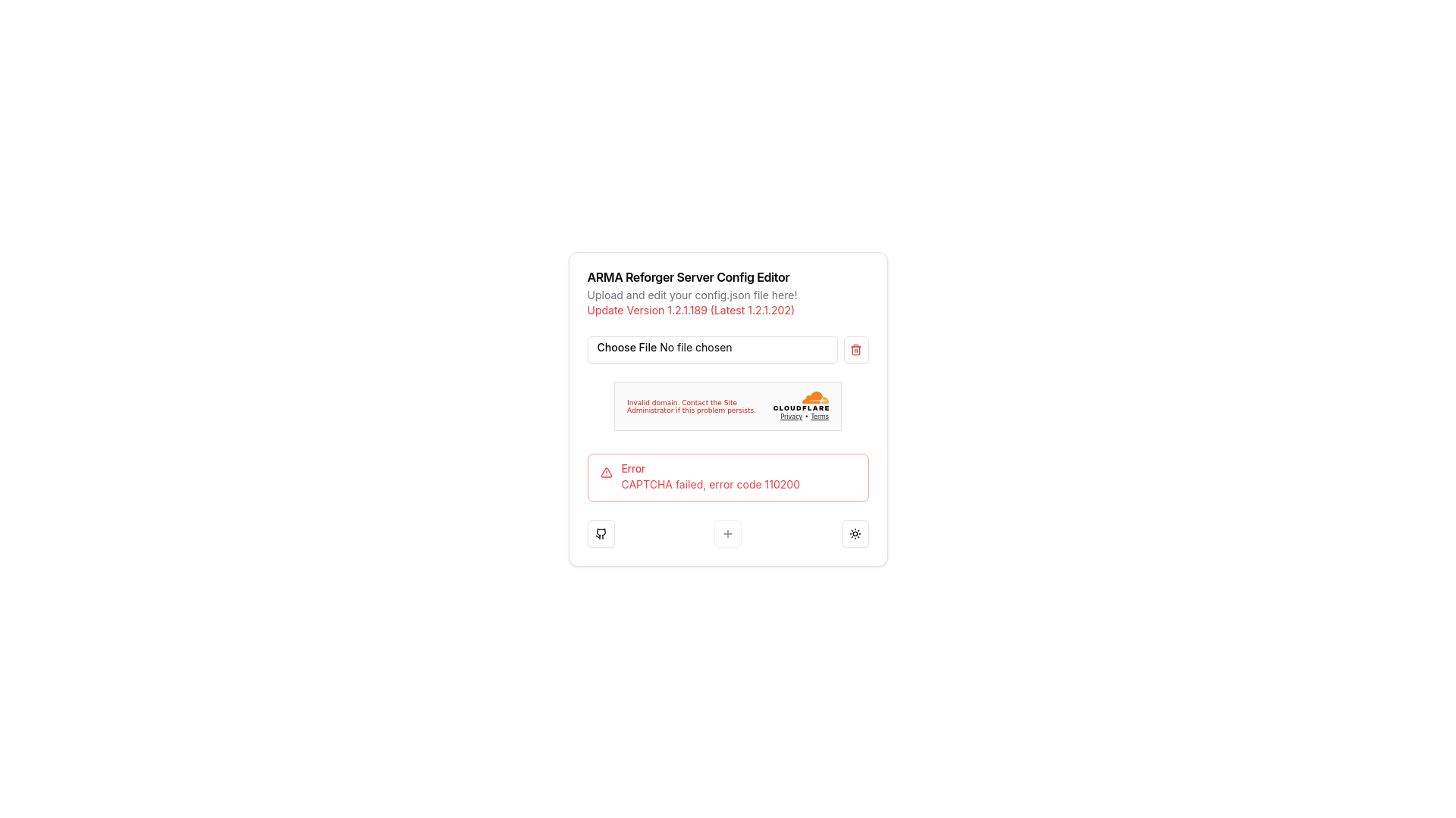 website screenshot of https://arma-reforger-config-shad.pages.dev/