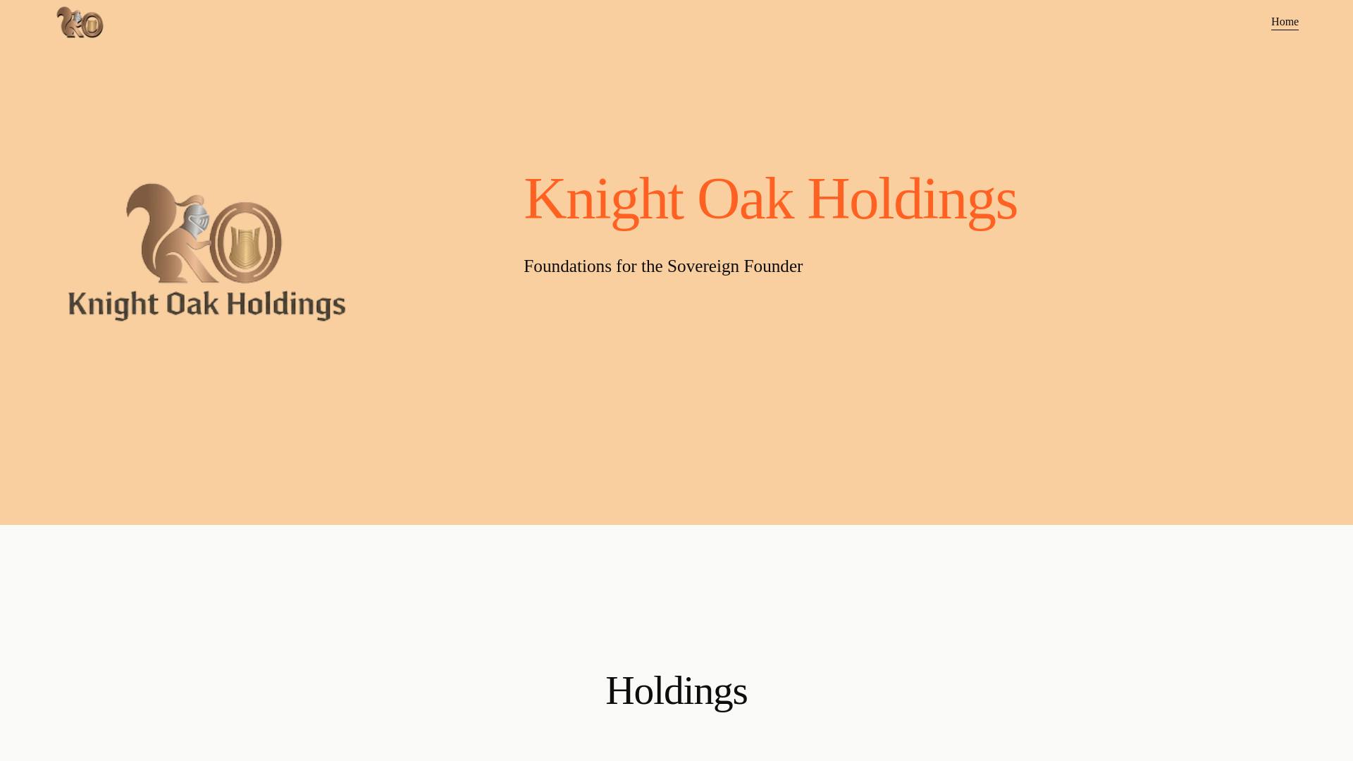website screenshot of https://knightoakholdings.com/