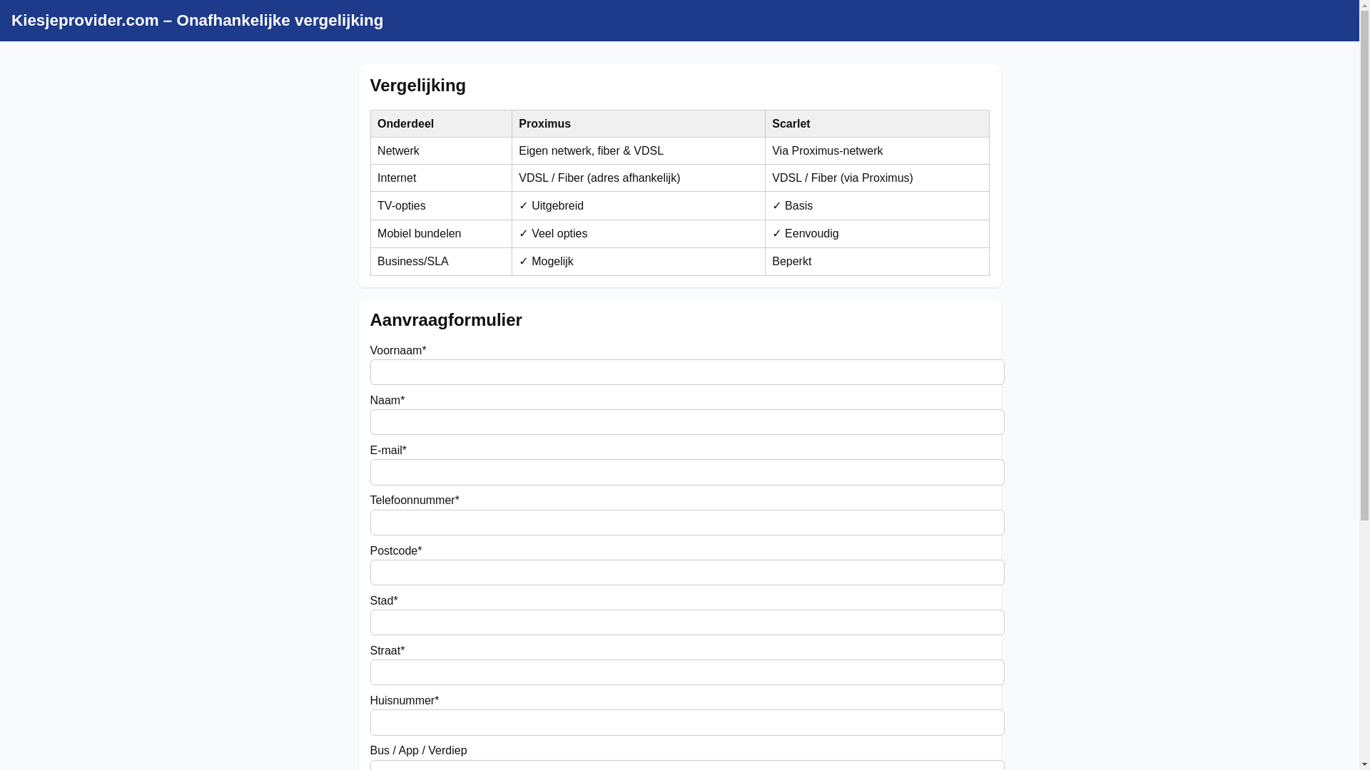 website screenshot of https://kiesjesprovidertest.pages.dev/