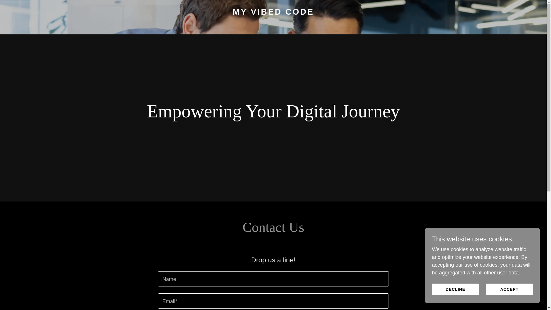 website screenshot of https://myvibedcode.com/