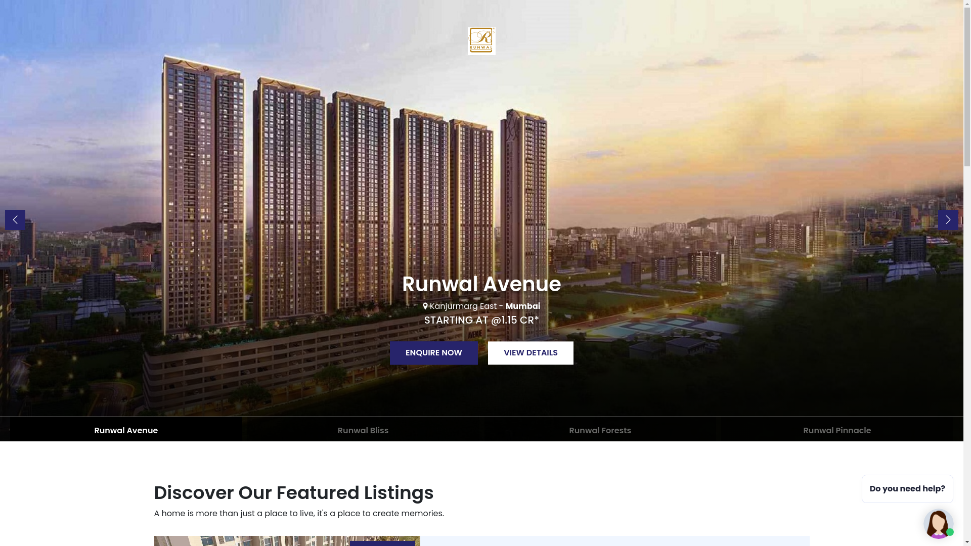 website screenshot of https://kanjurmarg-projects.com/