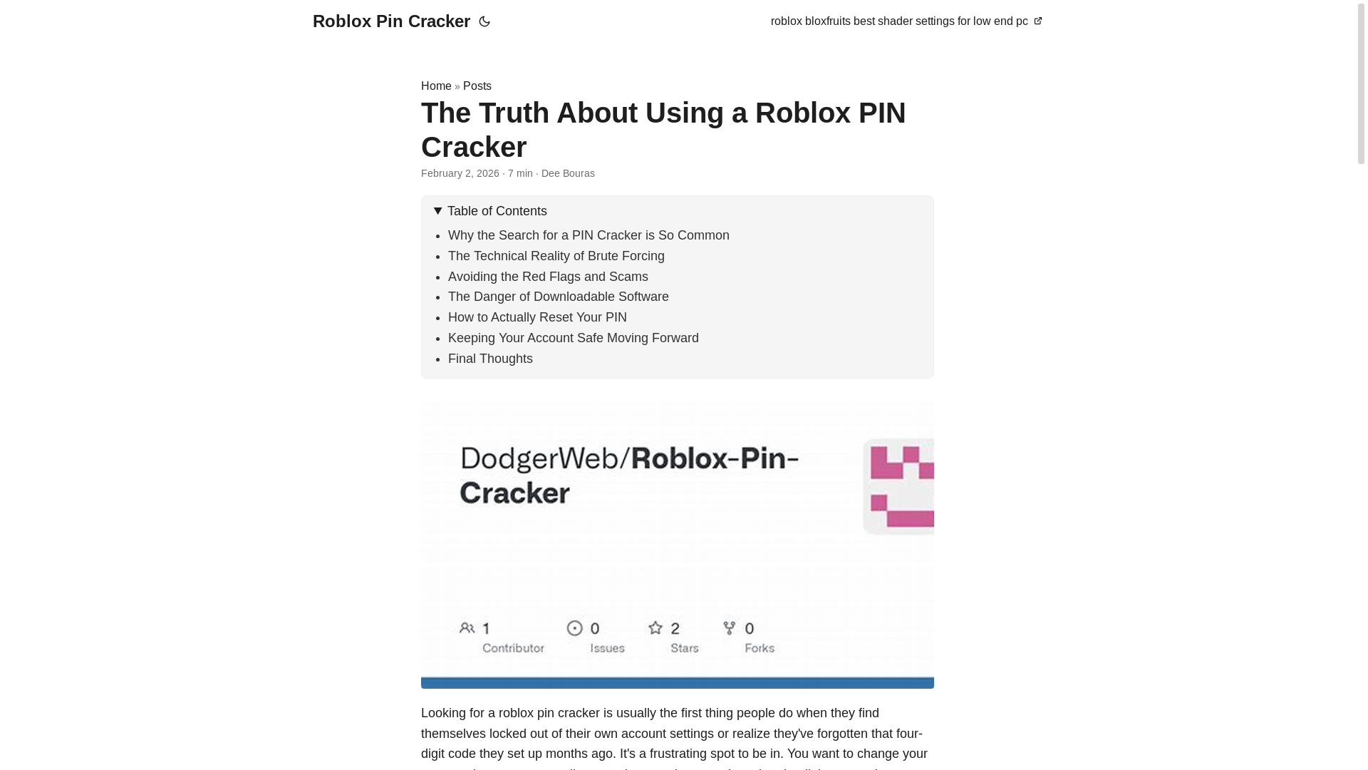 website screenshot of https://roblox-pin-cracker.pages.dev/