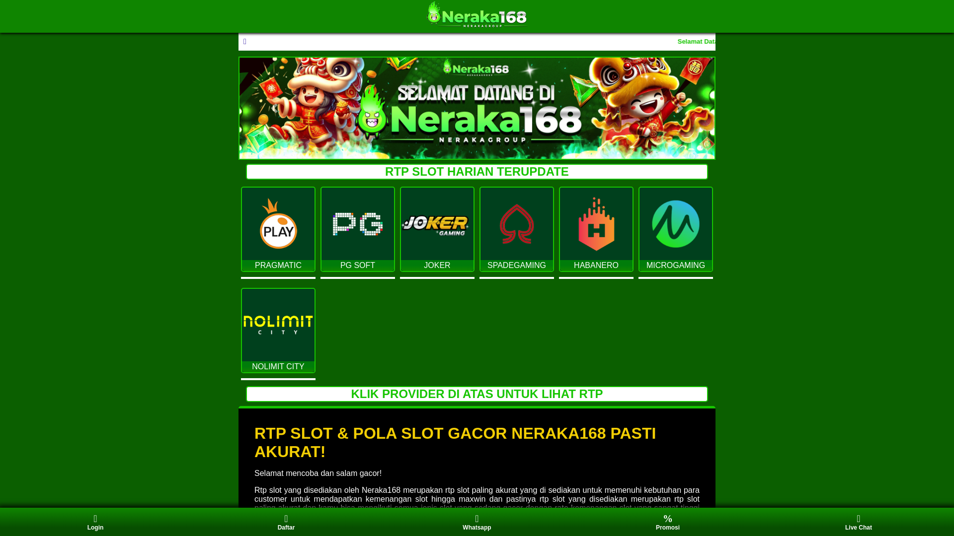 website screenshot of https://rtpneraka-168mantap.pages.dev/