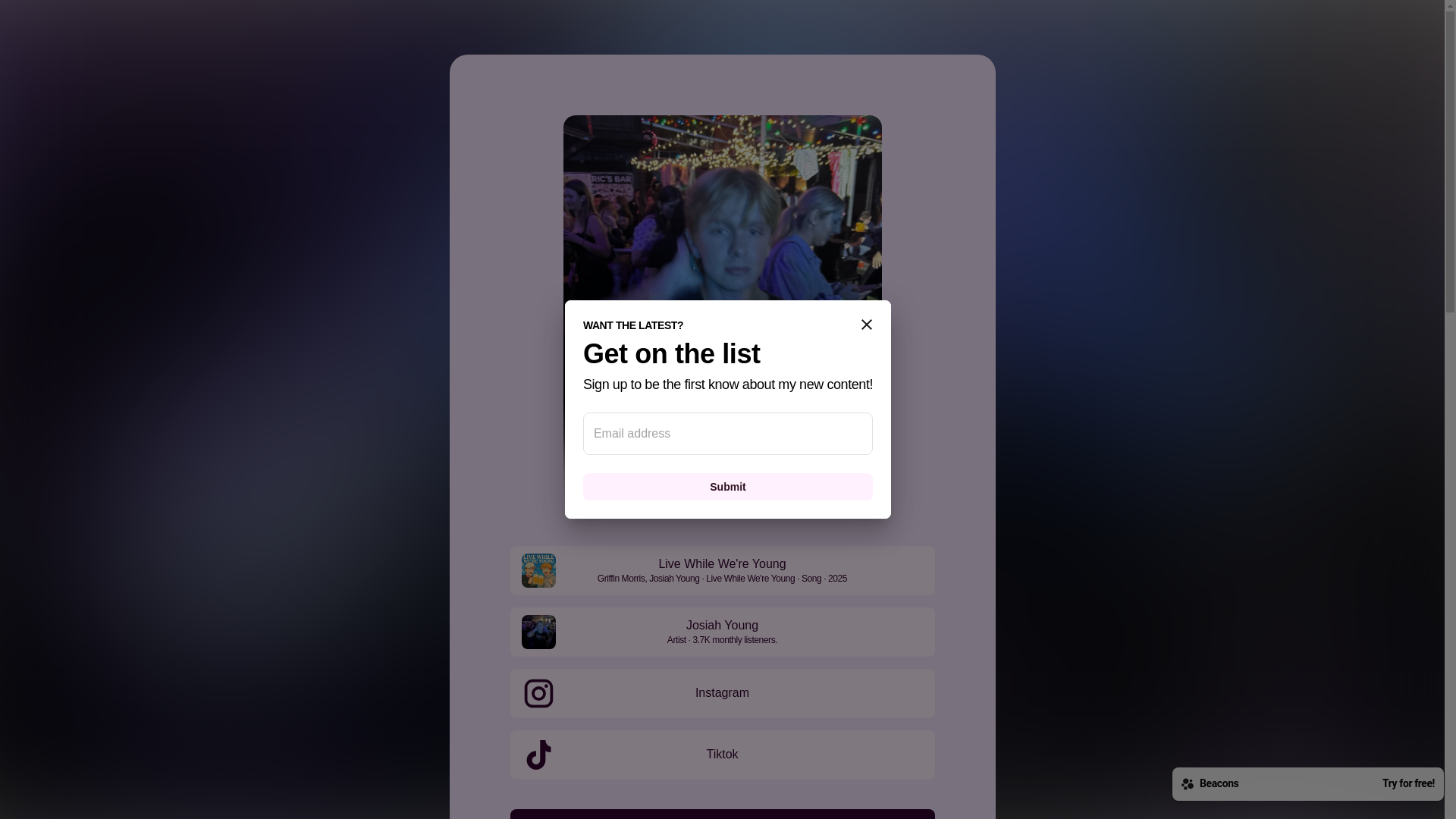 website screenshot of https://josiahyounghq.live/