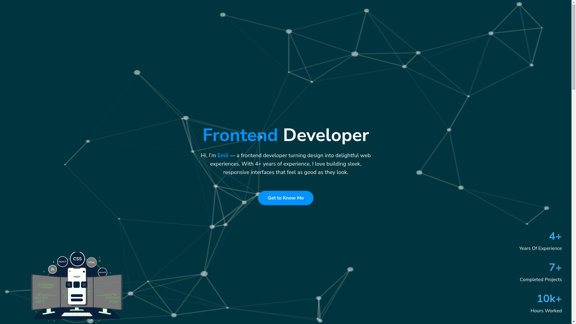 website screenshot of https://emilavanesyan.dev/