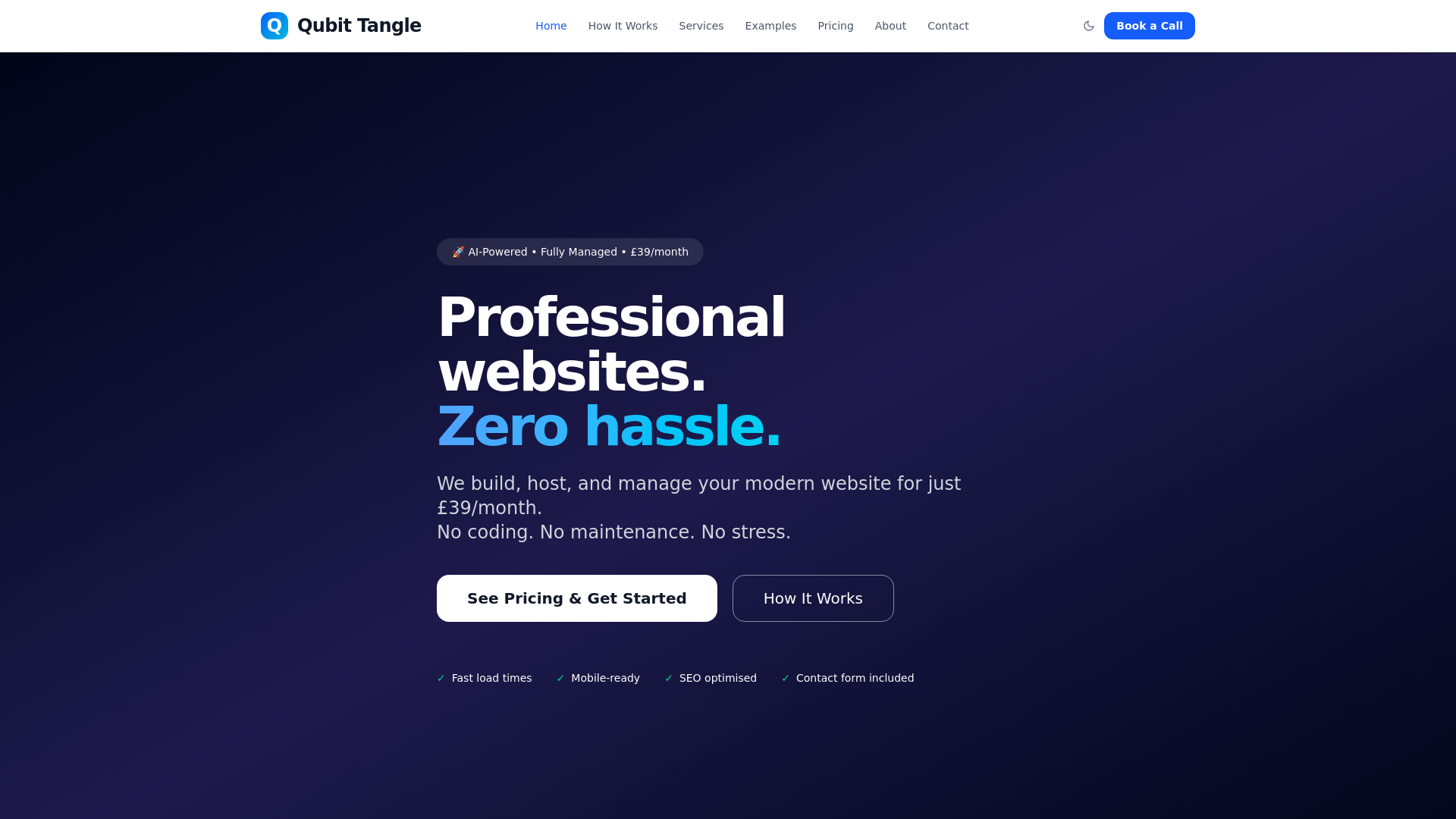 website screenshot of https://qubit-tangle.com