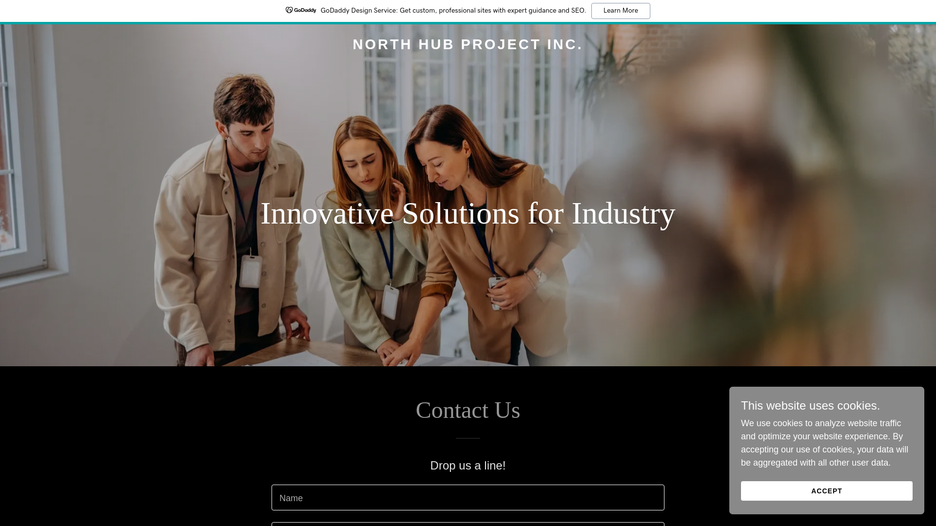 website screenshot of https://northubproject.ca/