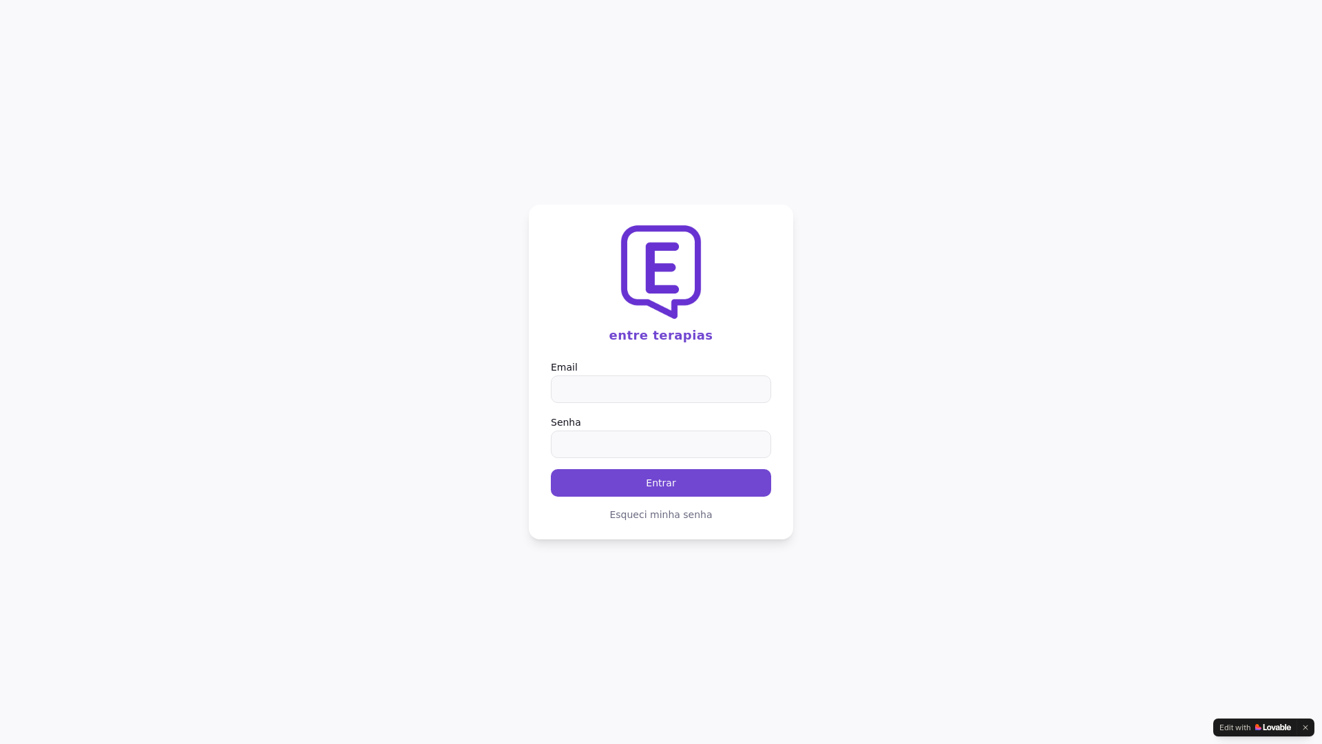 website screenshot of https://entreterapias.app