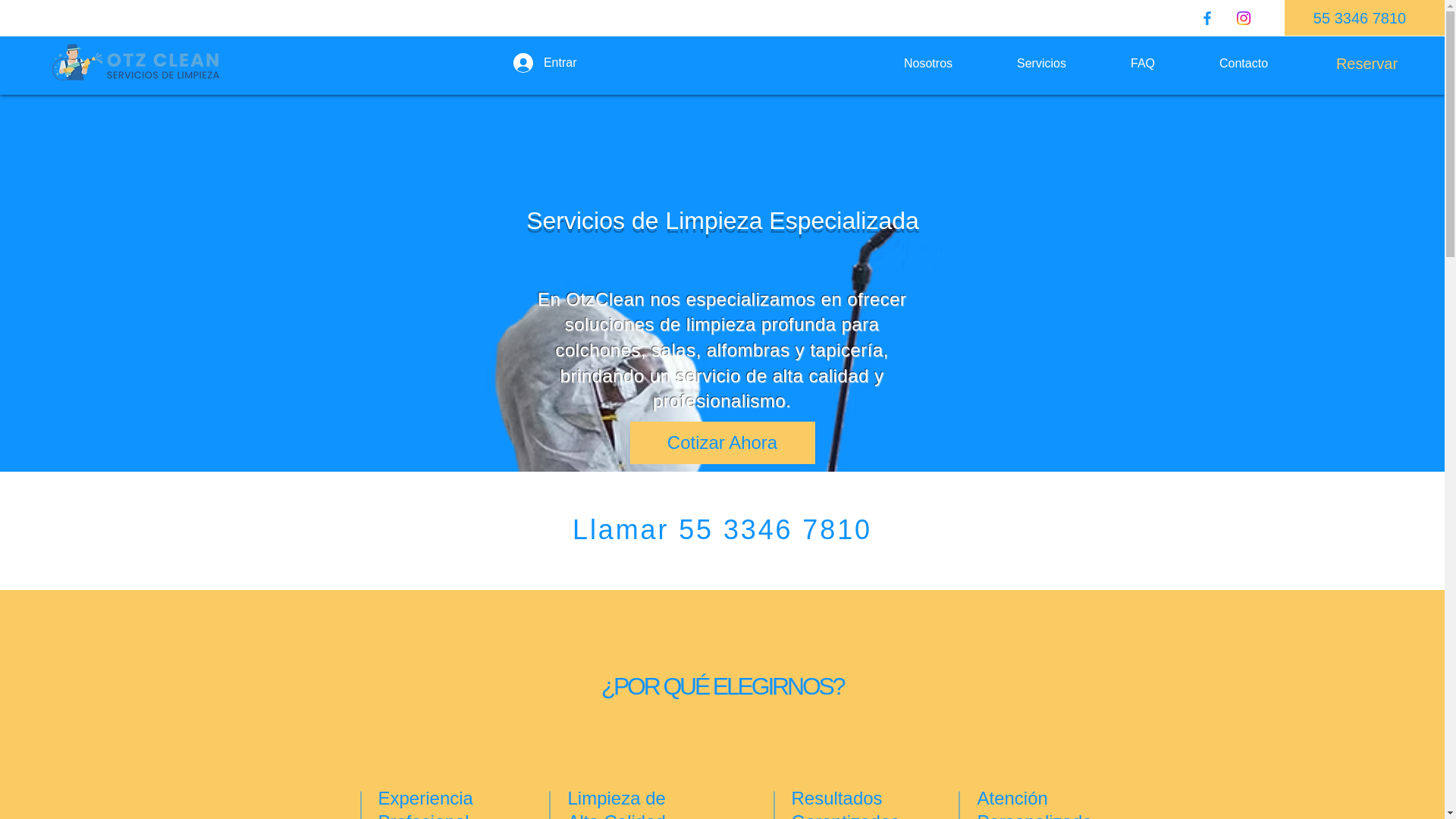 website screenshot of https://otzclean.com/