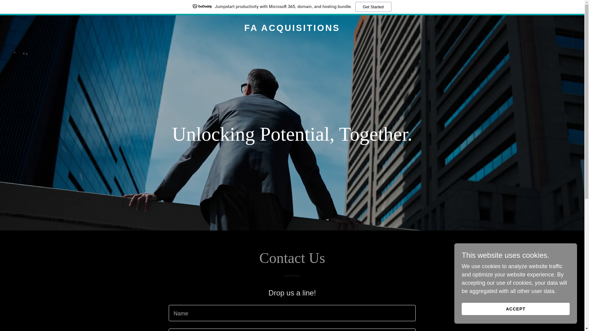 website screenshot of https://faacquisitions.com/