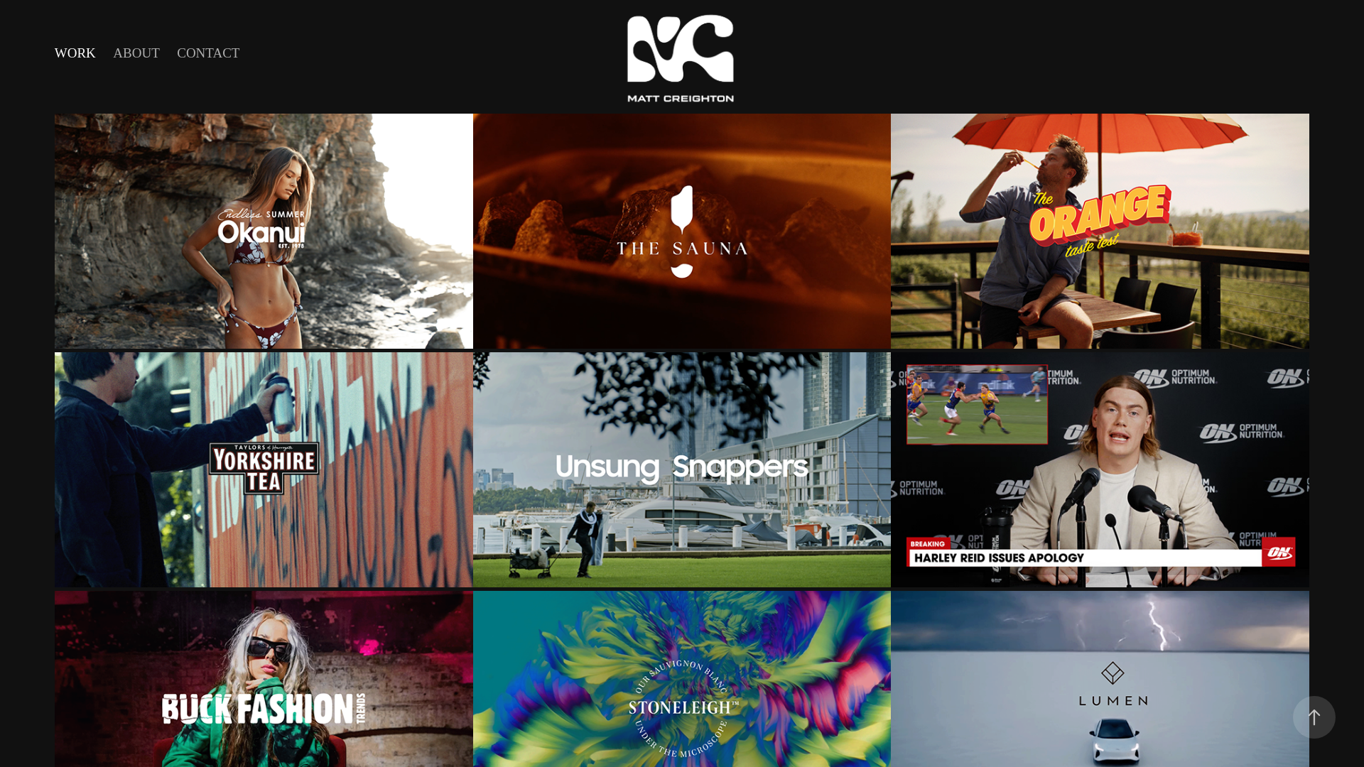 website screenshot of https://mattcreighton.com.au/