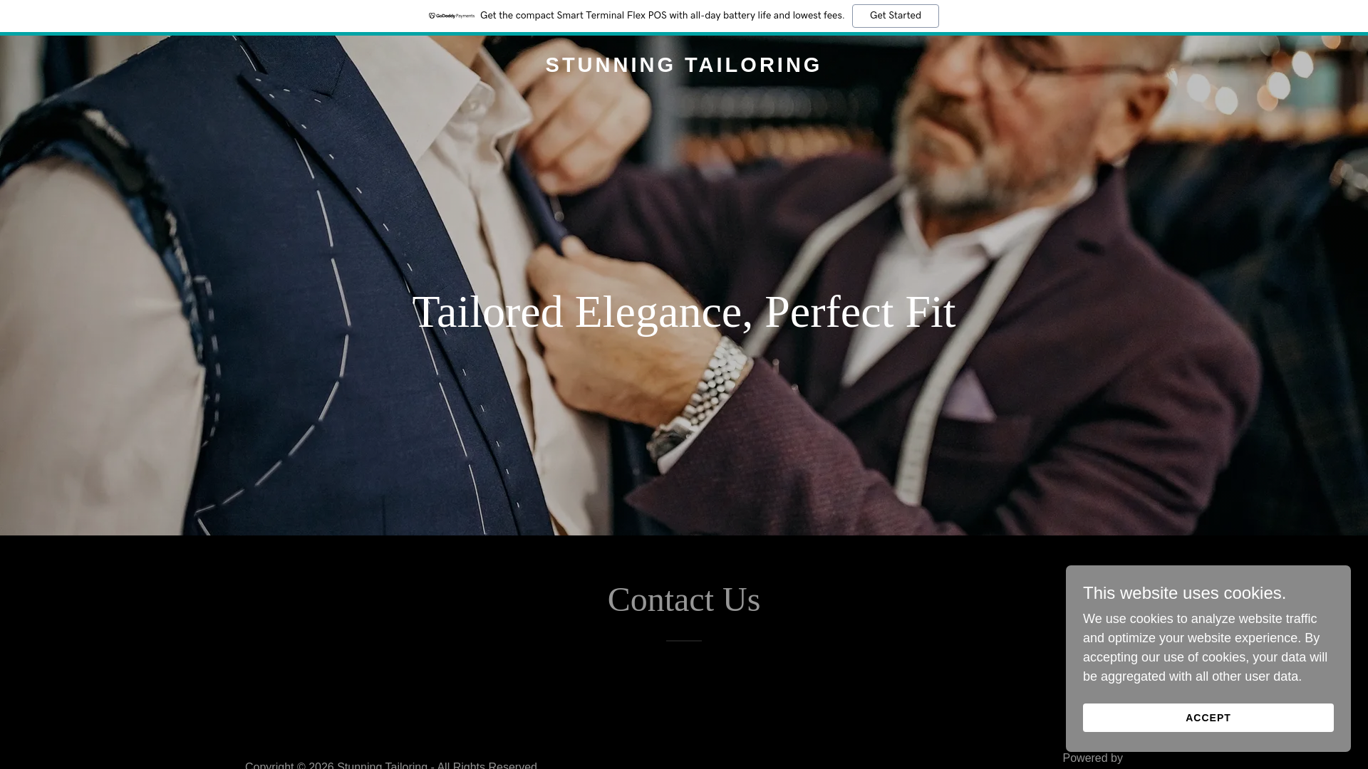 website screenshot of https://stunning-tailoring.com