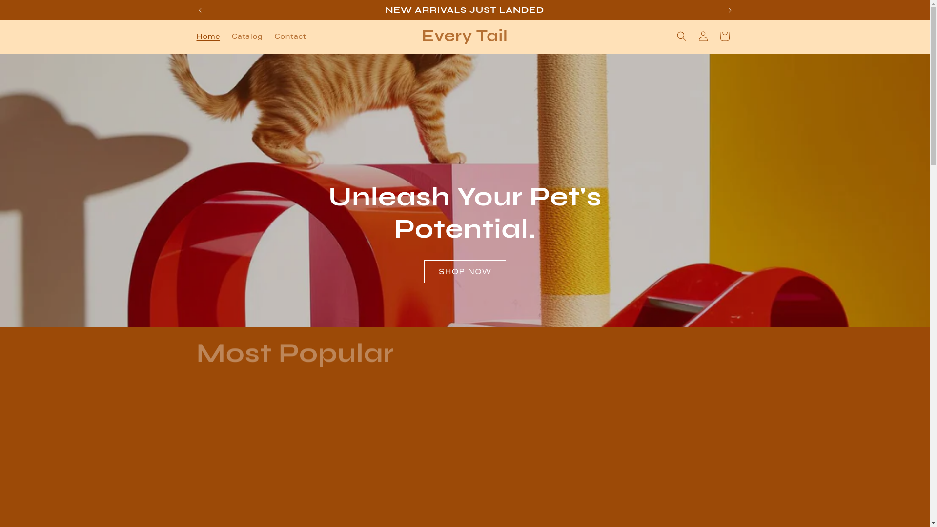 website screenshot of https://petseverytail.com/