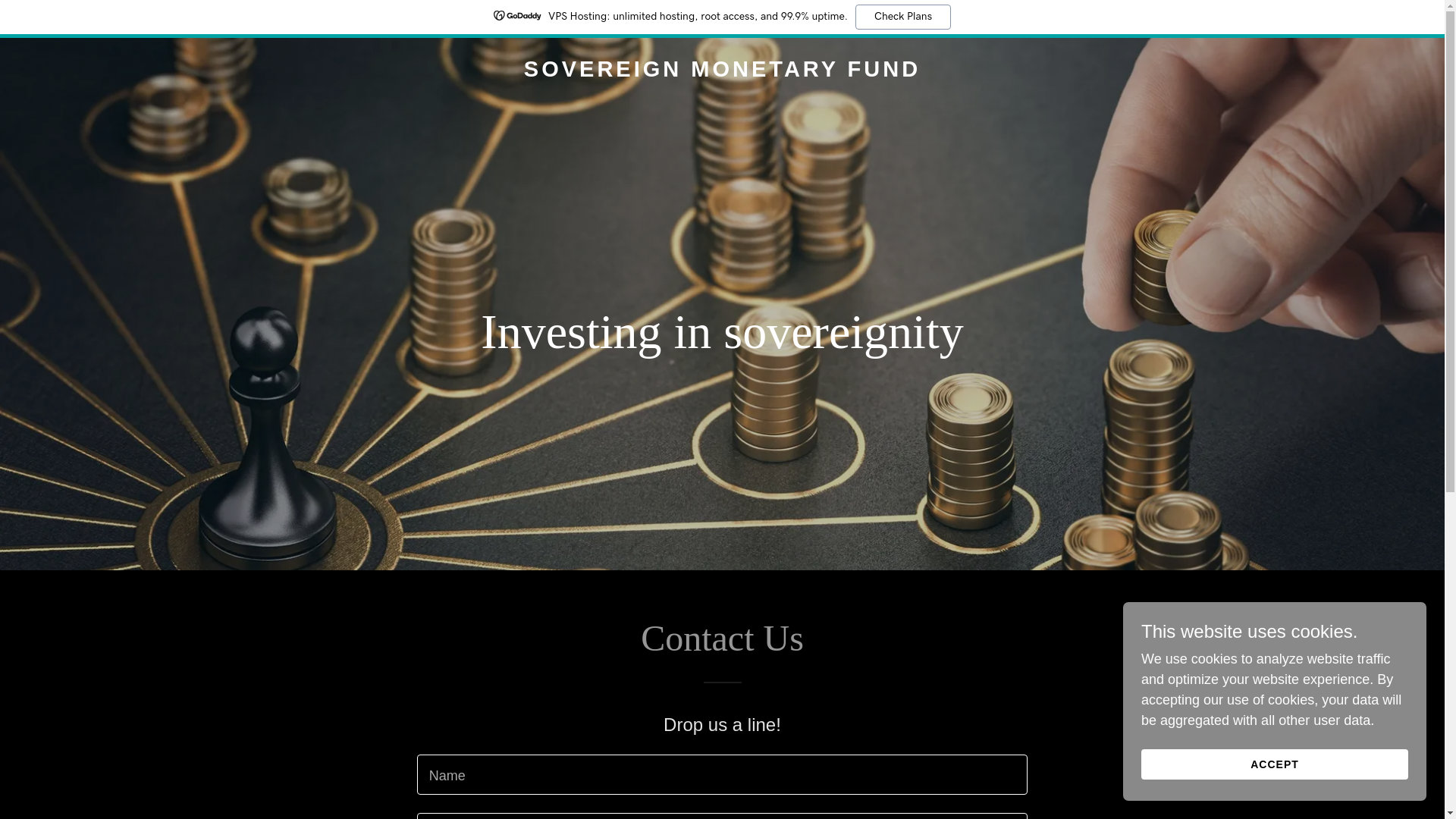 website screenshot of https://sovereignmonetaryfund.com/