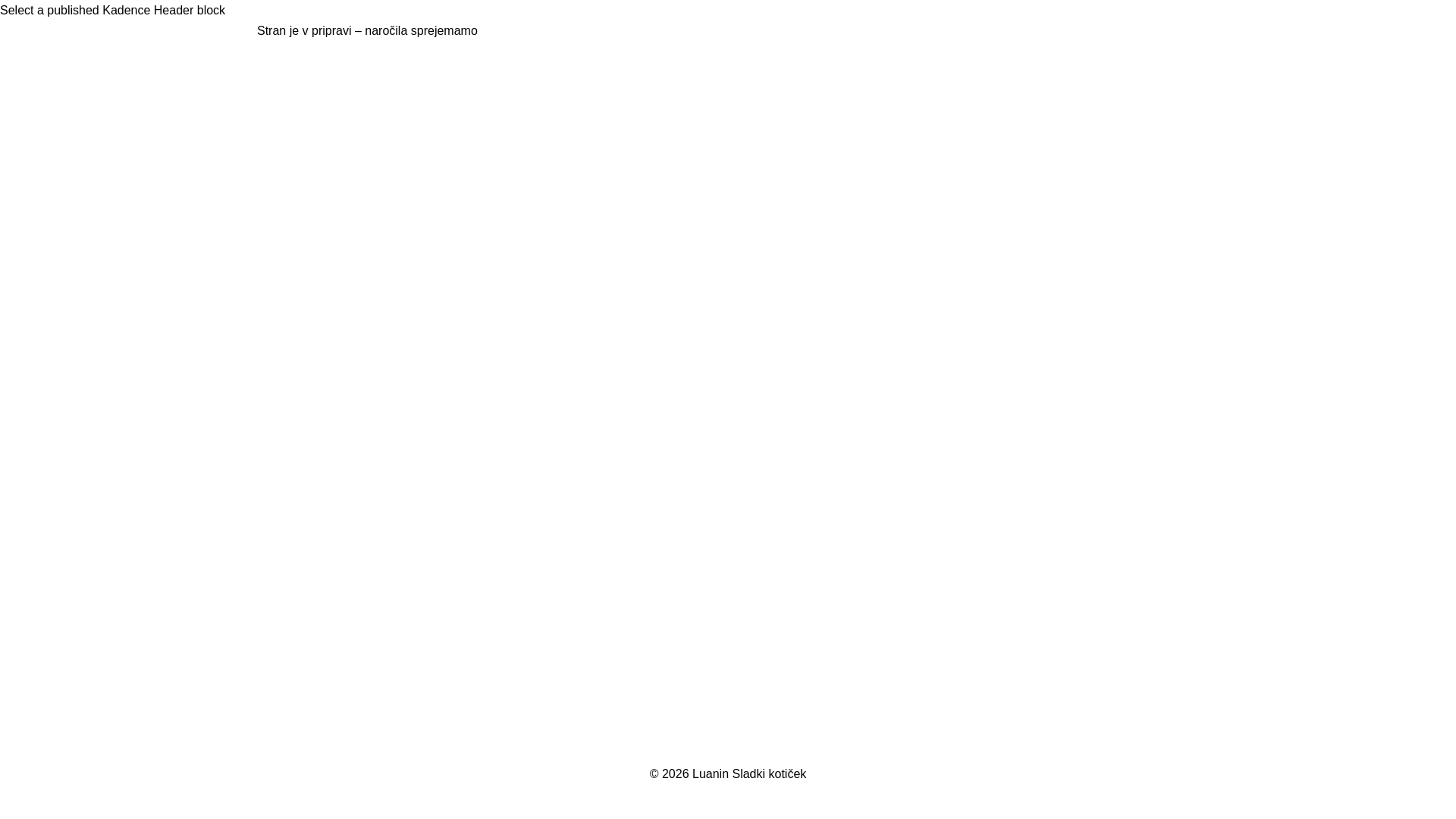 website screenshot of https://luaninkoticek.si/