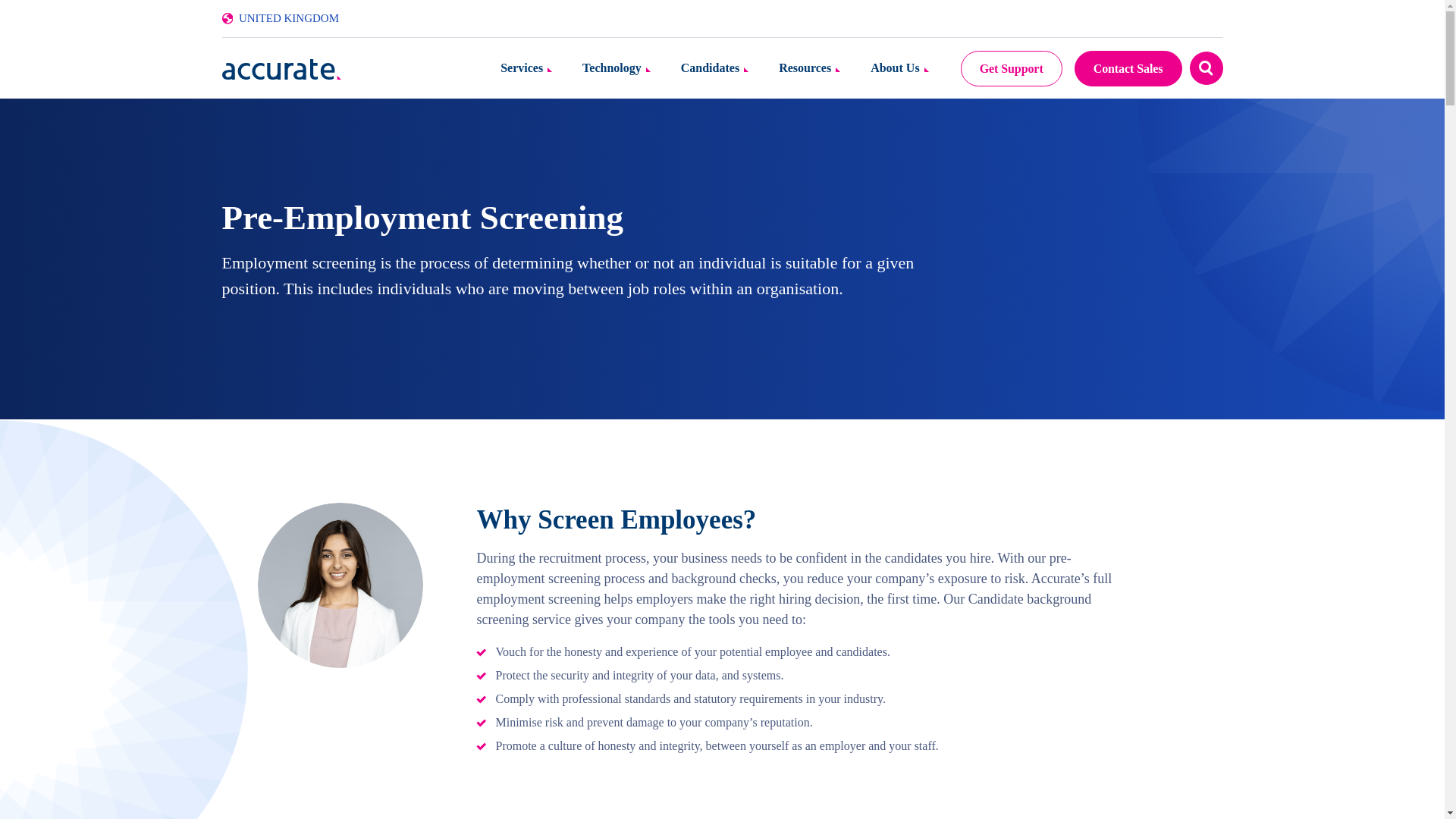 website screenshot of https://www.accurate.com/uk/pre-employment-screening/