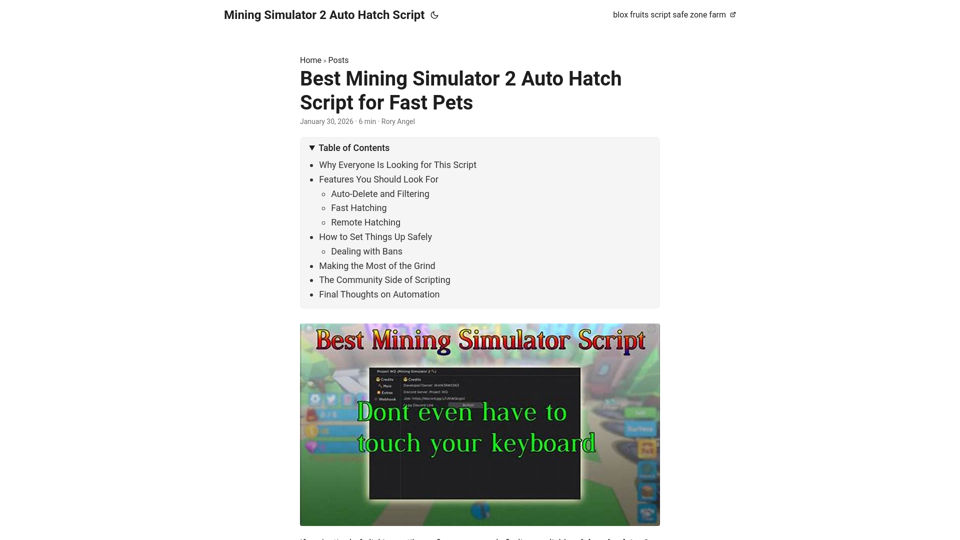 website screenshot of https://mining-simulator-2-auto-hatch-script.pages.dev/