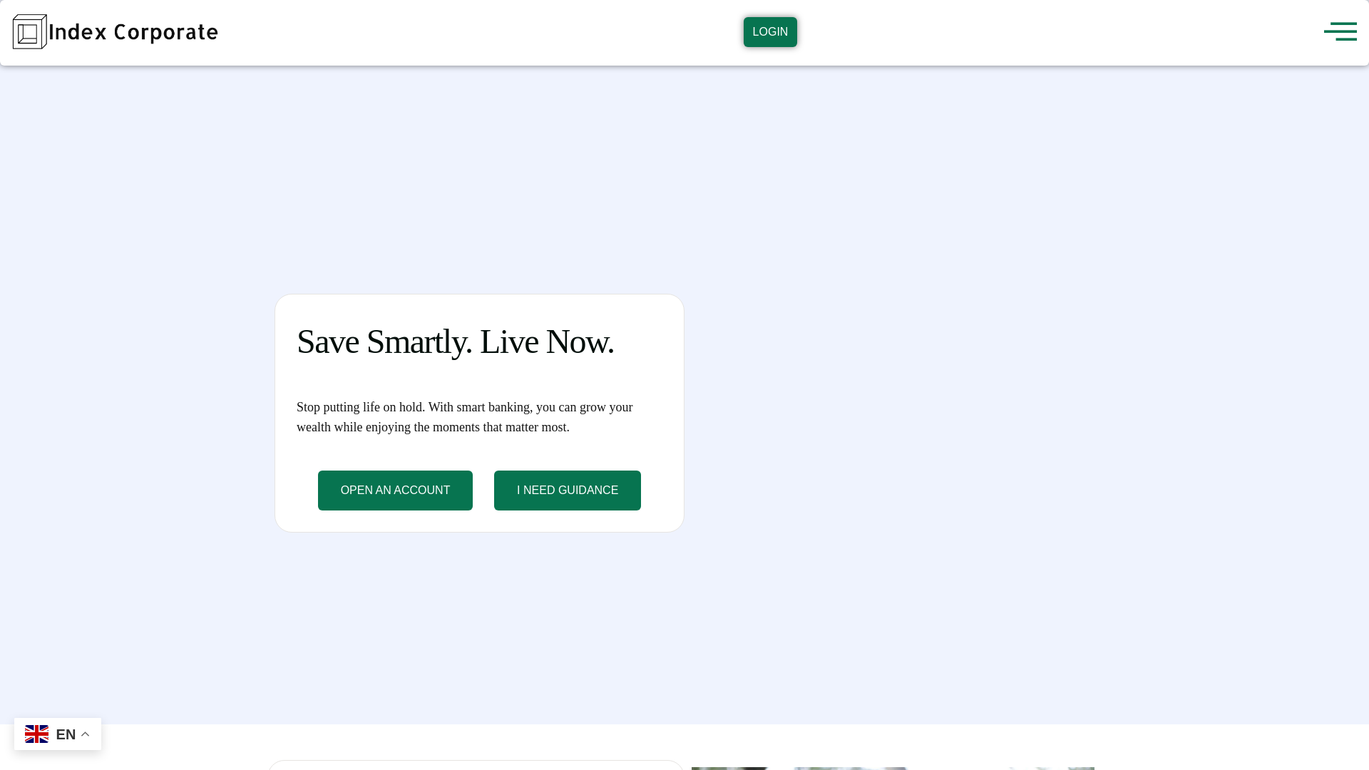 website screenshot of https://indexcorporateinternational.com/